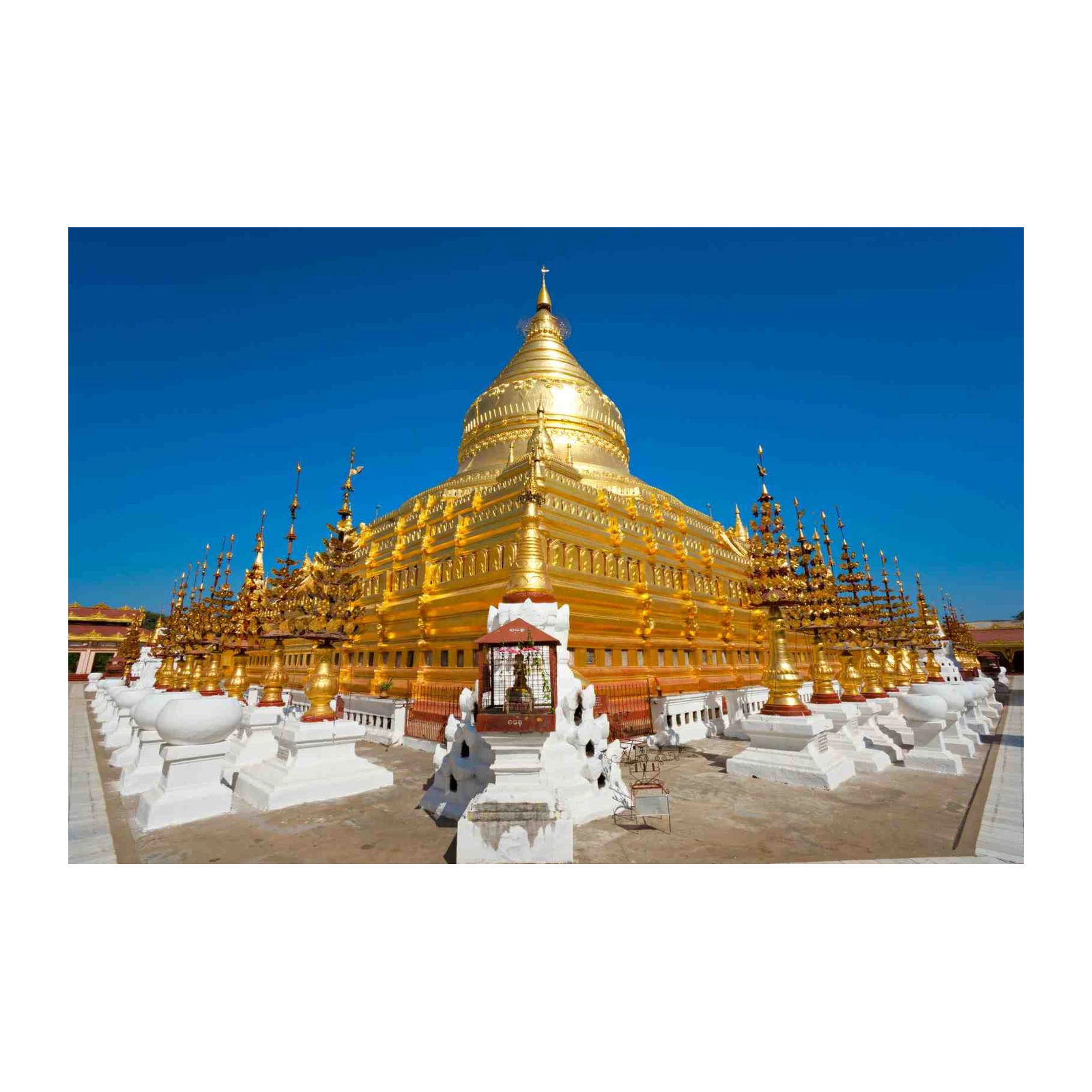 Golden Pagoda Serenity Wall Art