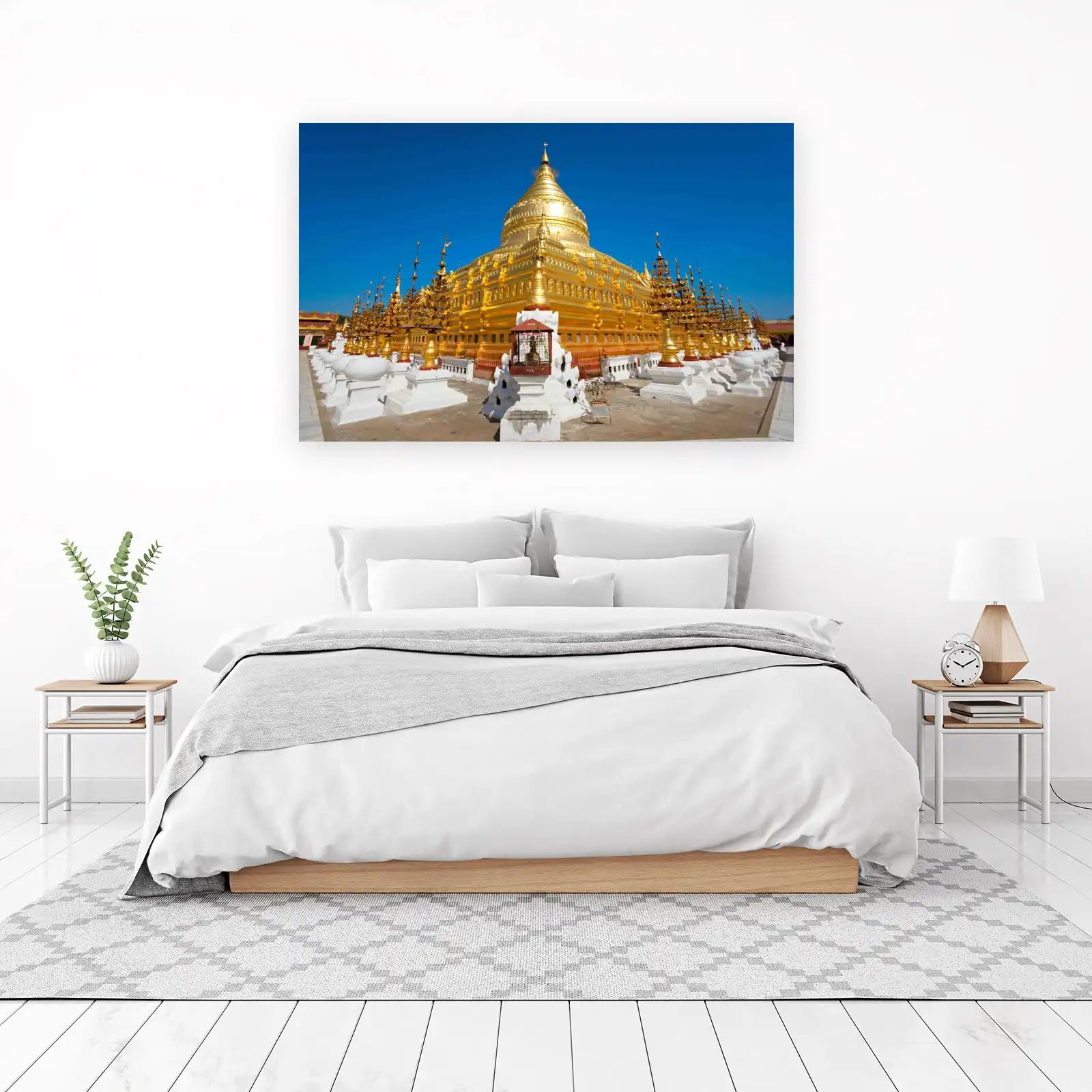 Golden Pagoda Serenity Wall Art