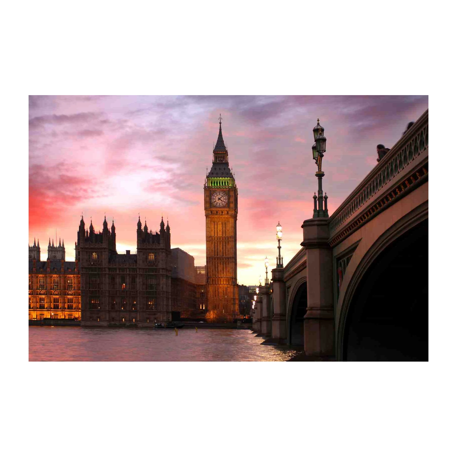 London's Big Ben Sunset Wall Art