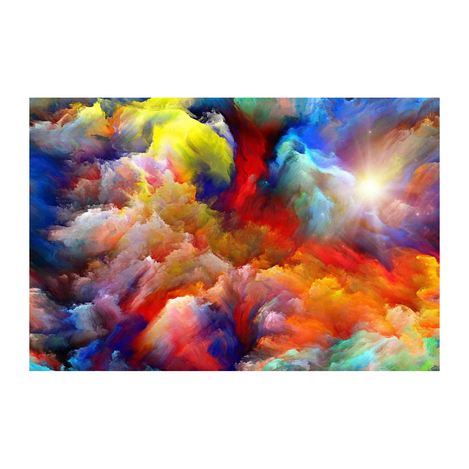 Vibrant Abstract Burst Wall Art