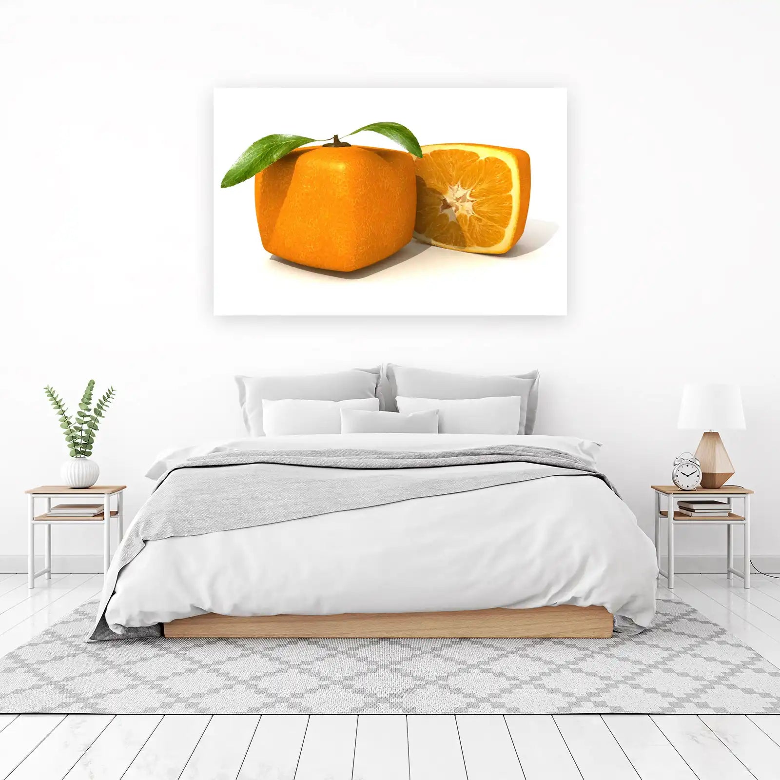 Modern Abstract Orange & Slice Wall Art