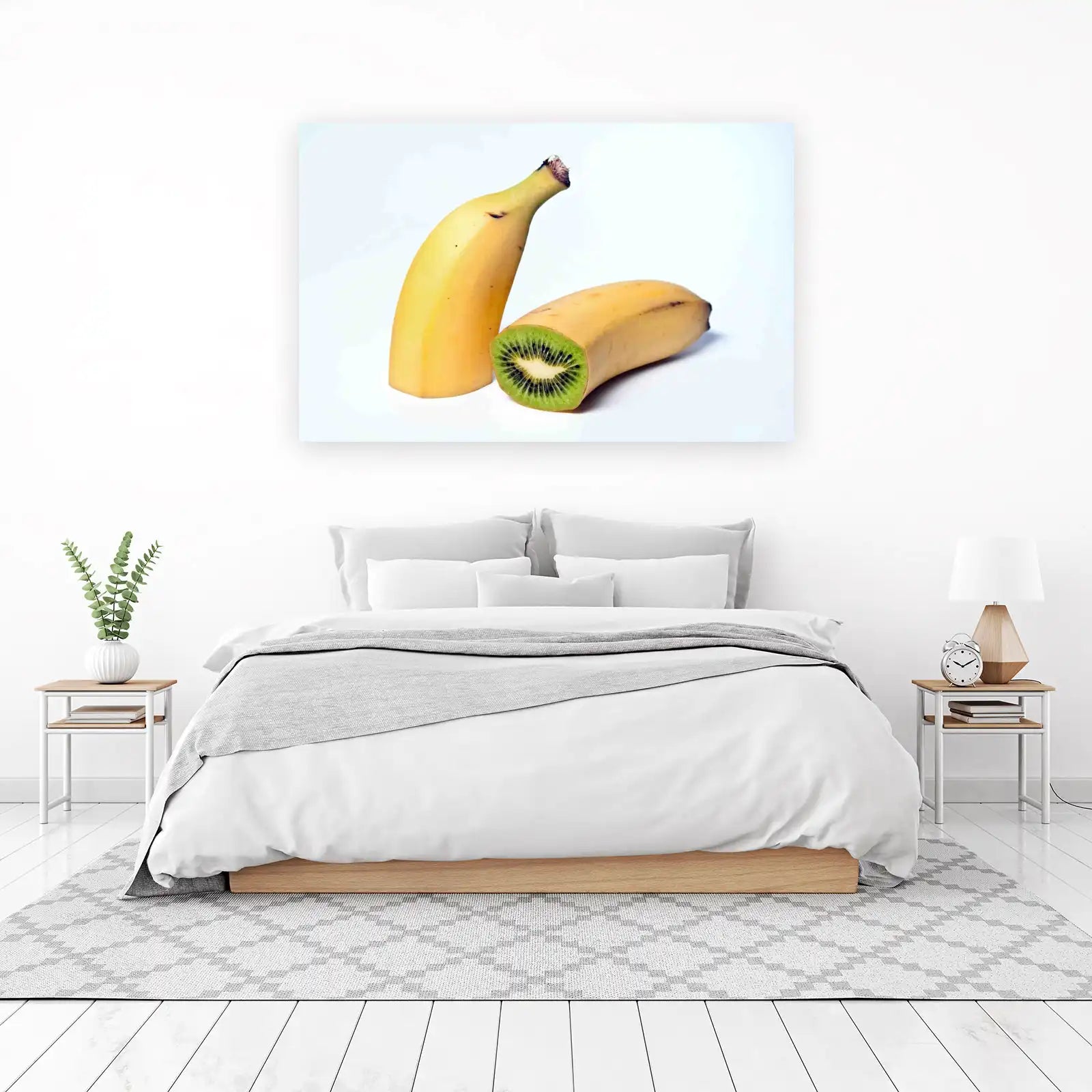 Surreal Fruit Fusion Banana Kiwi Wall Art