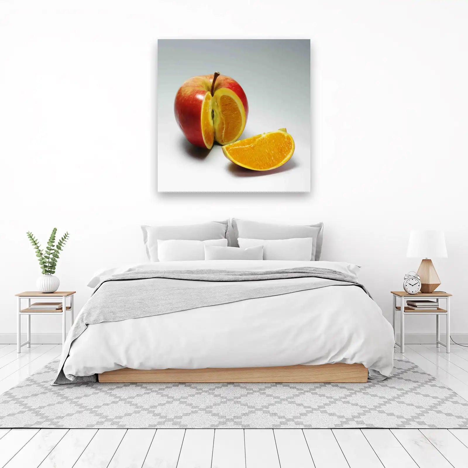 Apple Orange Fusion Modern Art Wall Art