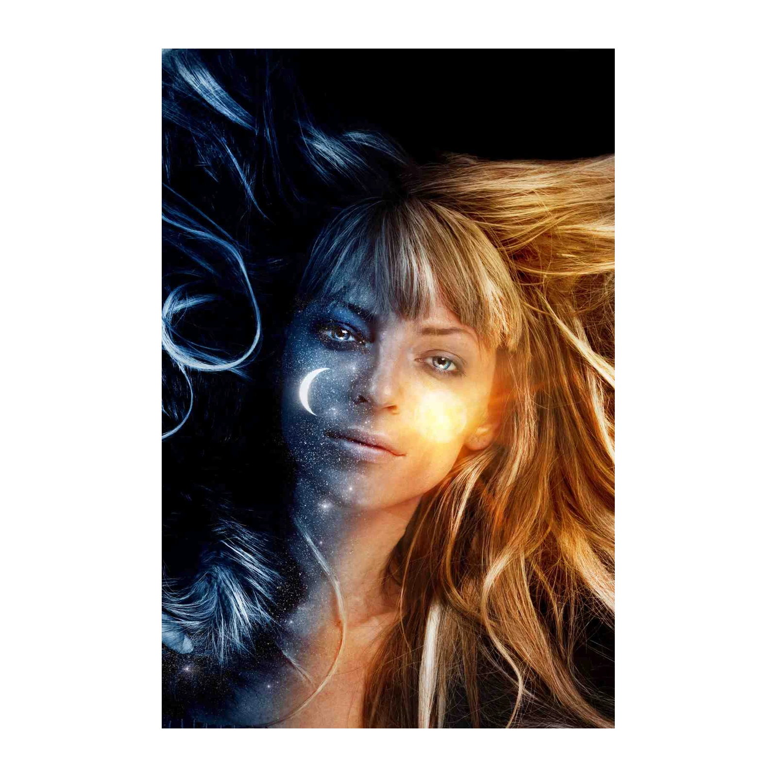 Celestial Duality Woman Wall Art