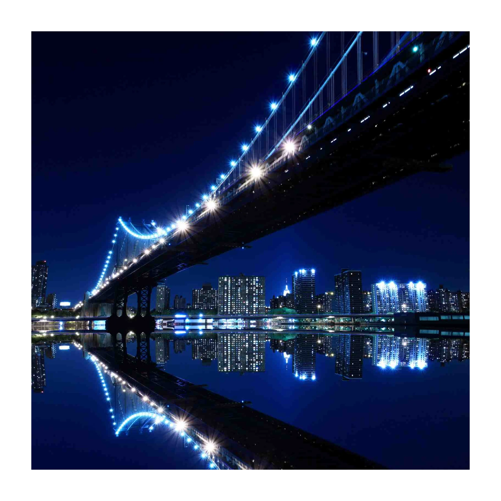 New York City Bridge Nightscape Wall Art