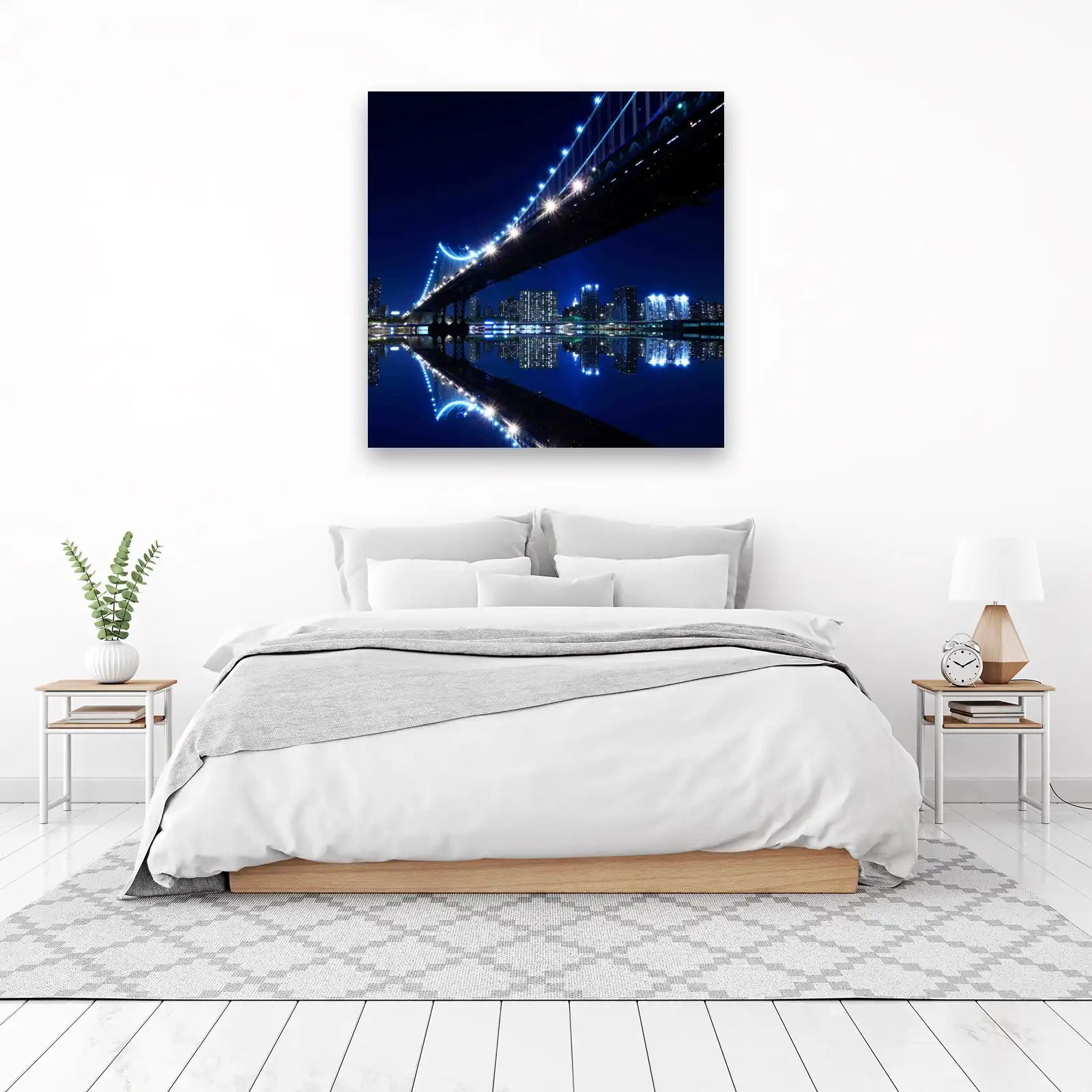 New York City Bridge Nightscape Wall Art