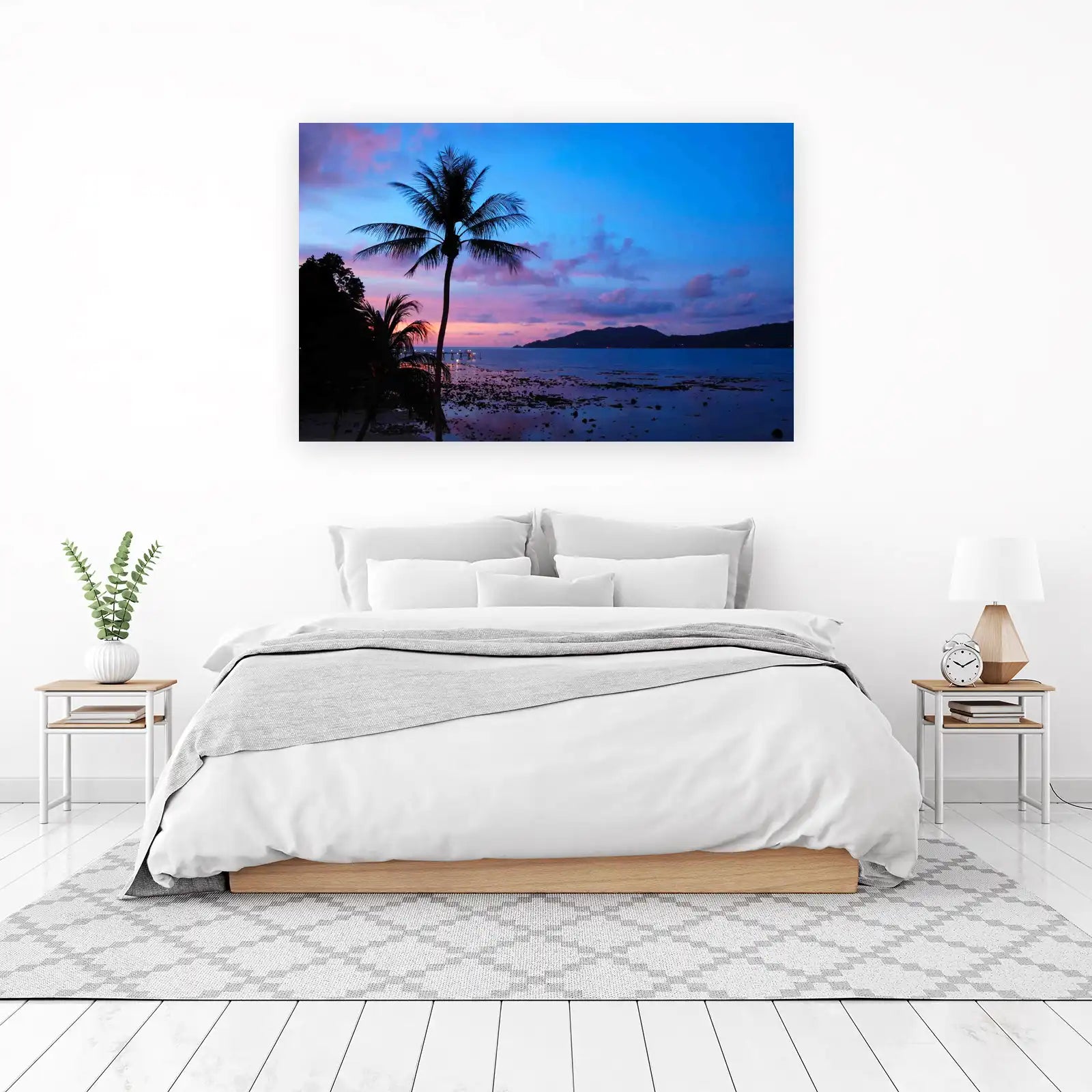 Tropical Sunset Palm Paradise Wall Art