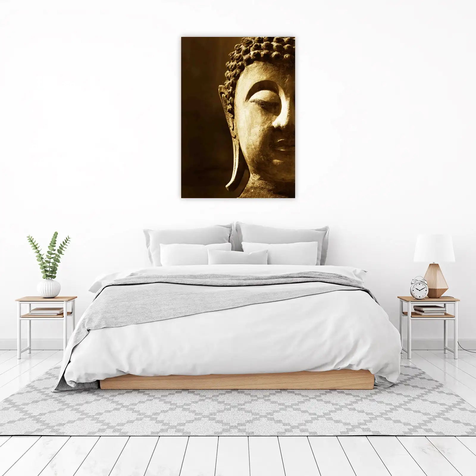 Serene Buddha Face Meditation Wall Art