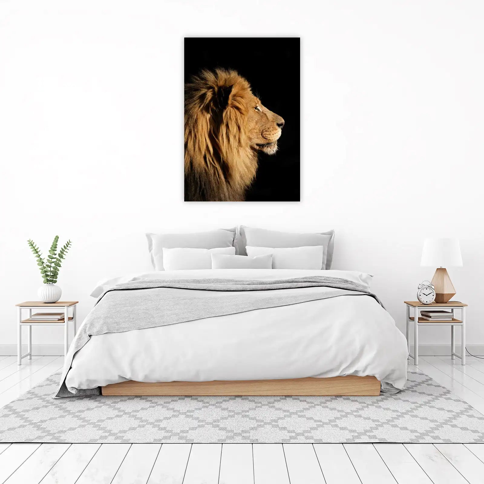 Majestic Lion Profile Wildlife Wall Art