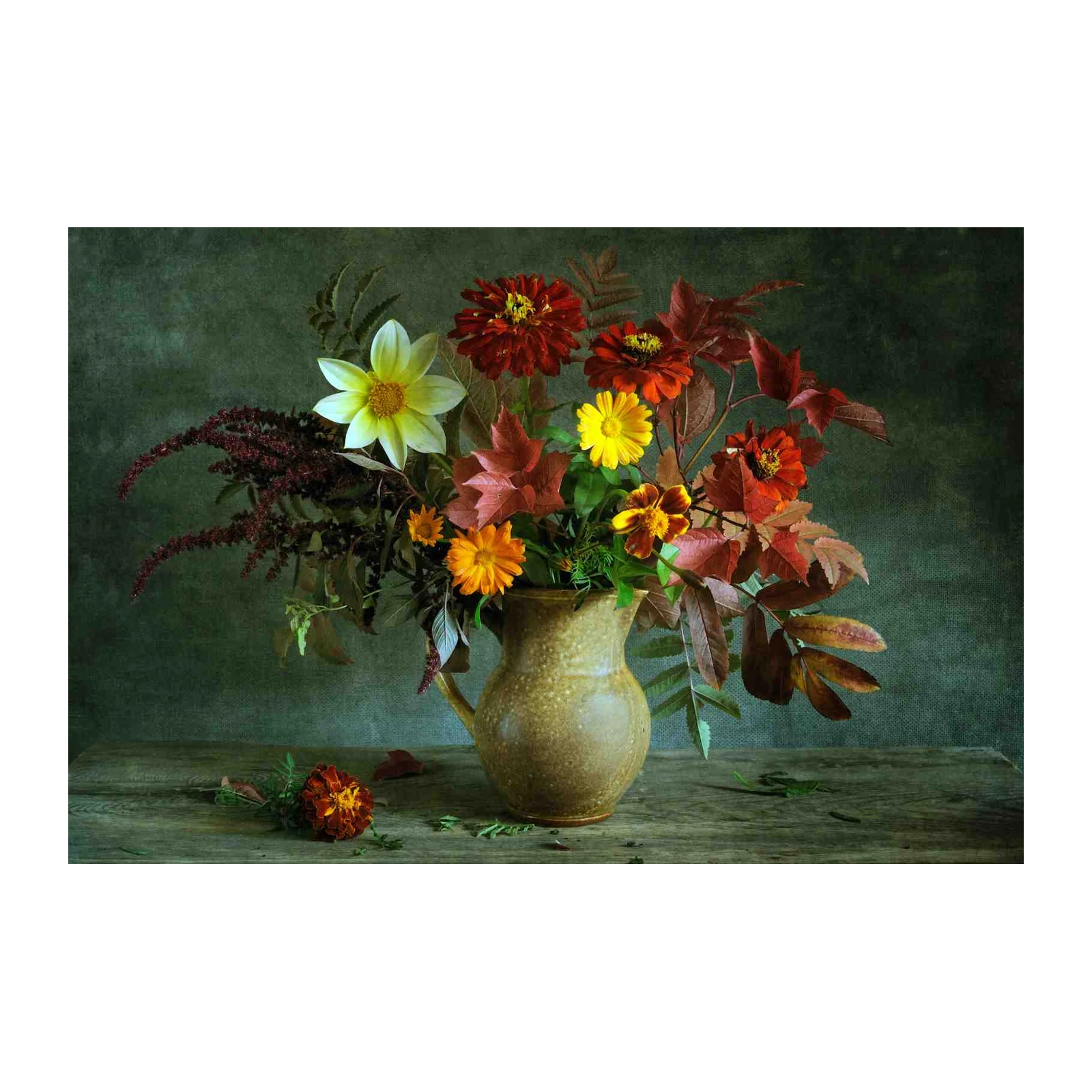 Autumn Harvest Floral Still Life Wall Art