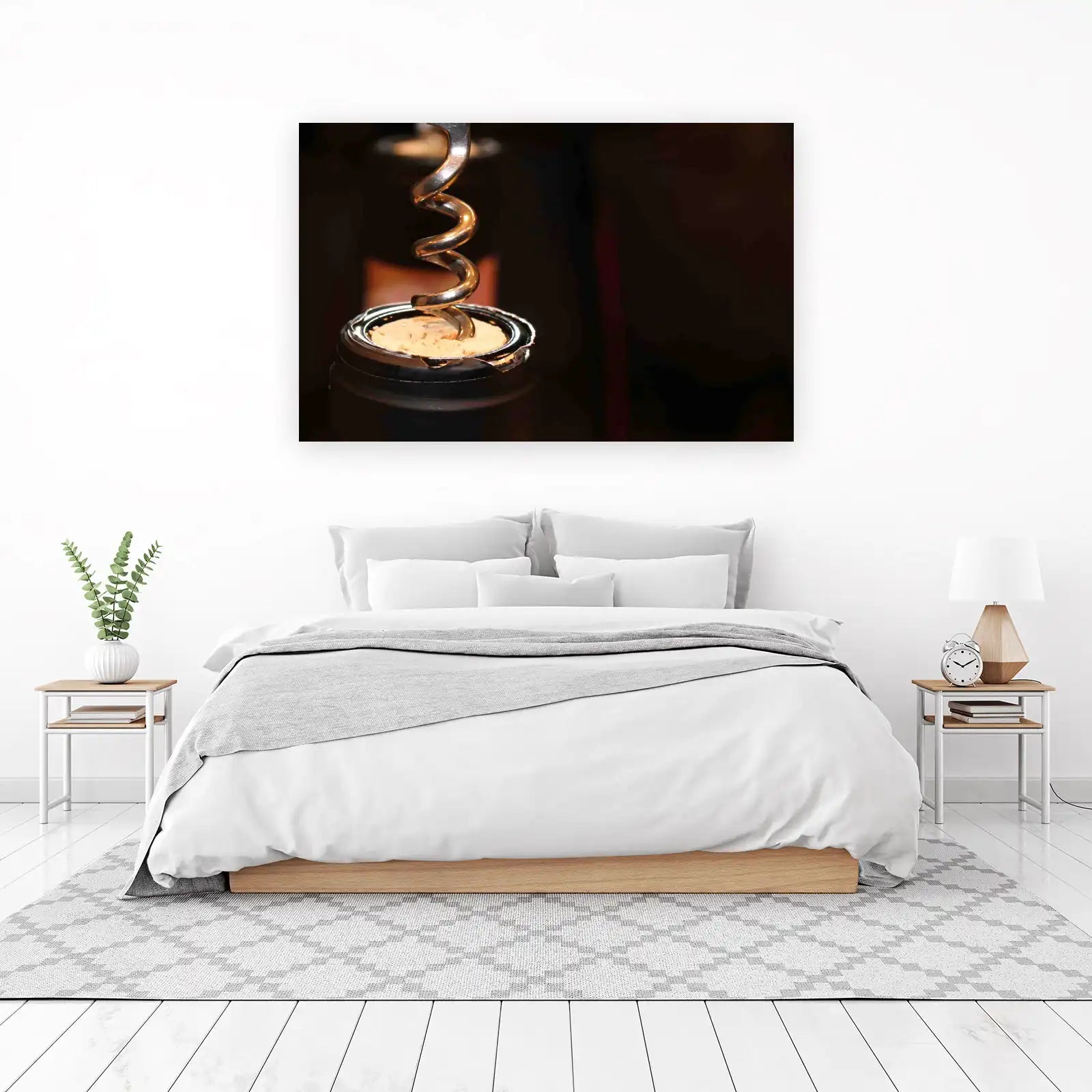 Elegant Corkscrew Kitchen Art Wall Art