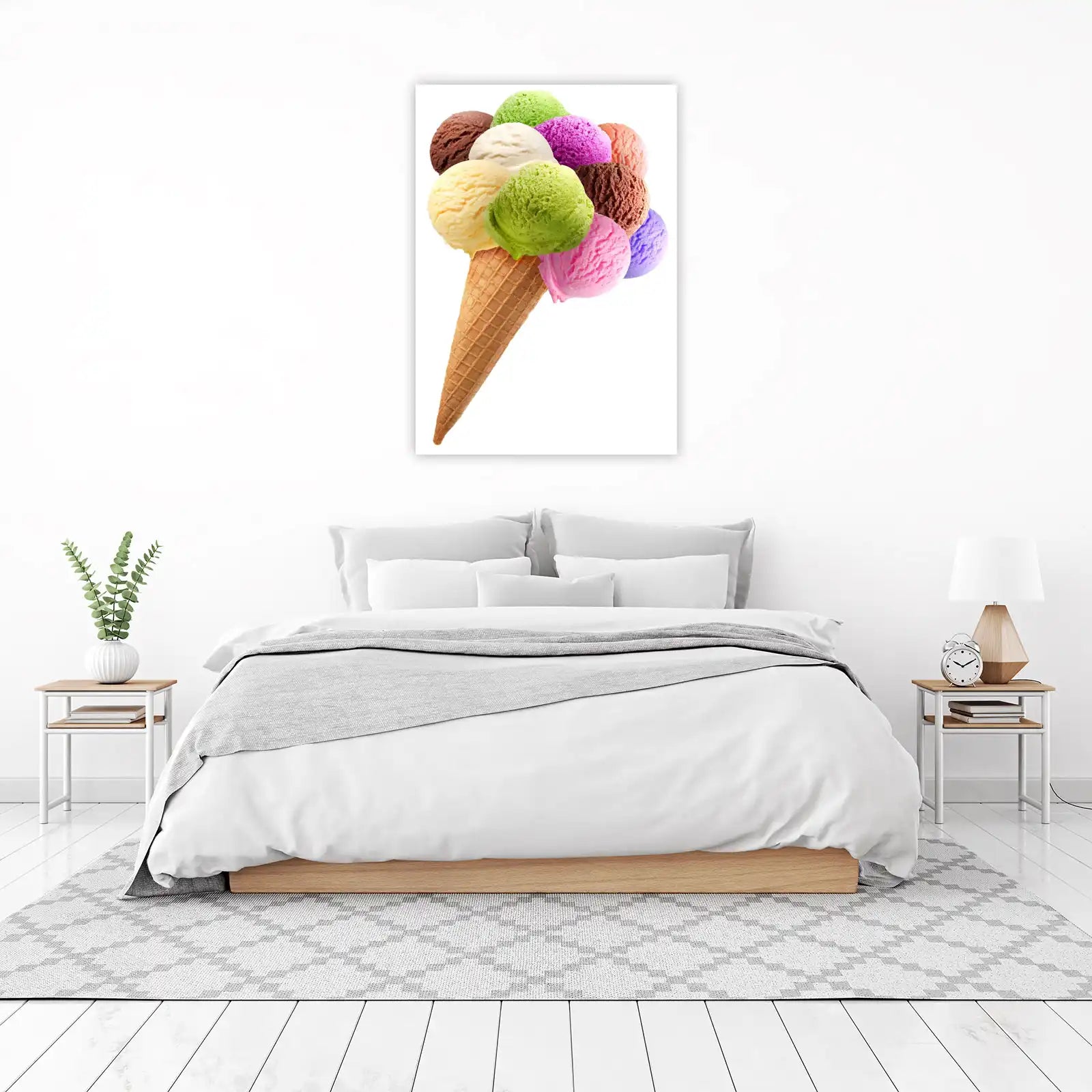 Vibrant Ice Cream Cone Wall Art