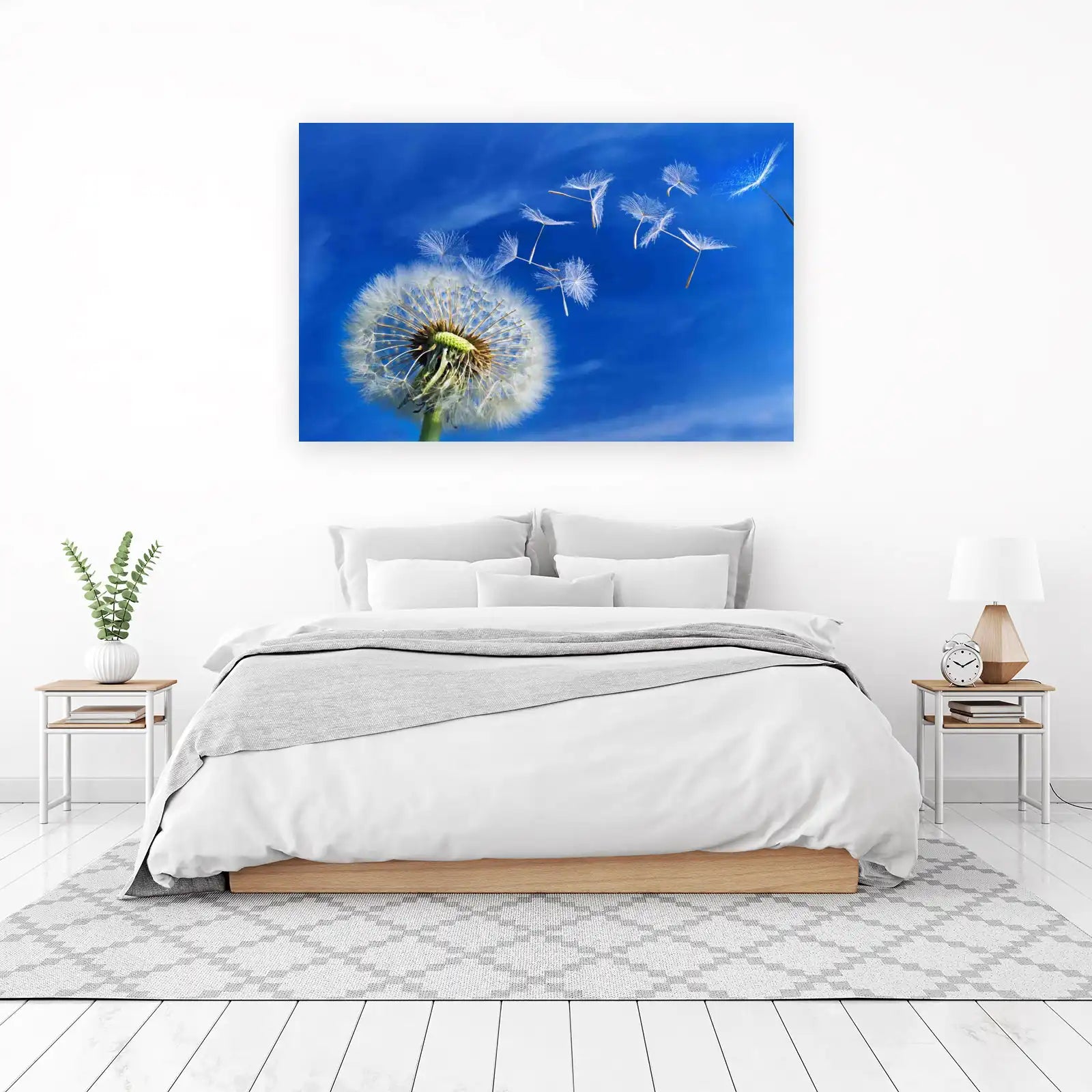 Dreamy Dandelion Seeds Floating Wall Art