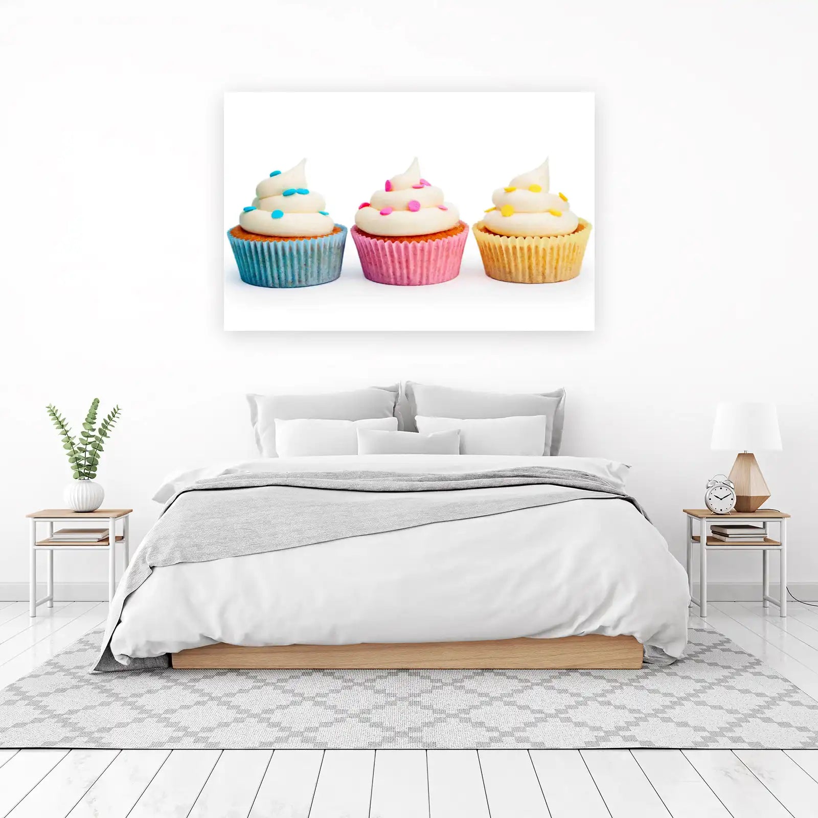Sweet Delights: Trio of Cupcakes Wall Art