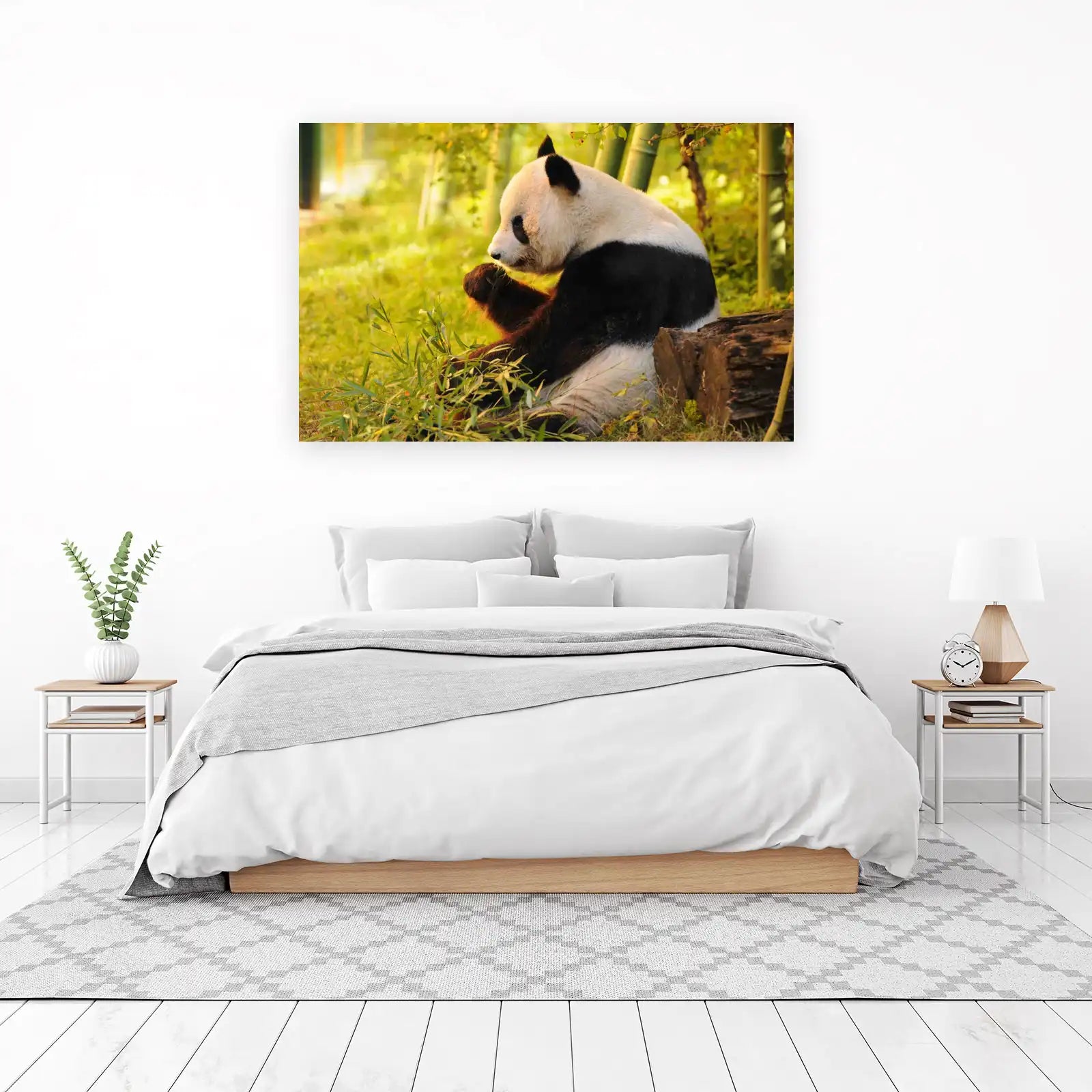 Serene Panda Bamboo Forest Wall Art