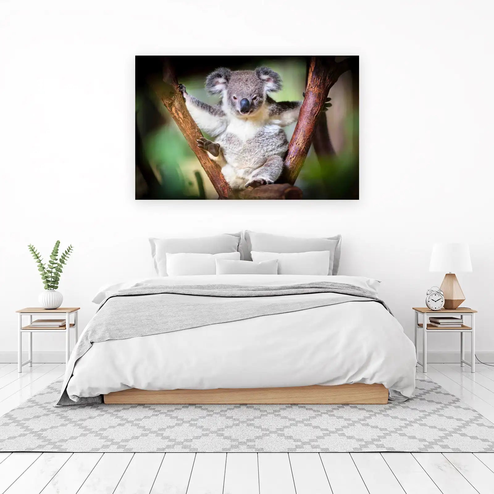 Adorable Koala on Tree Branch Wall Art