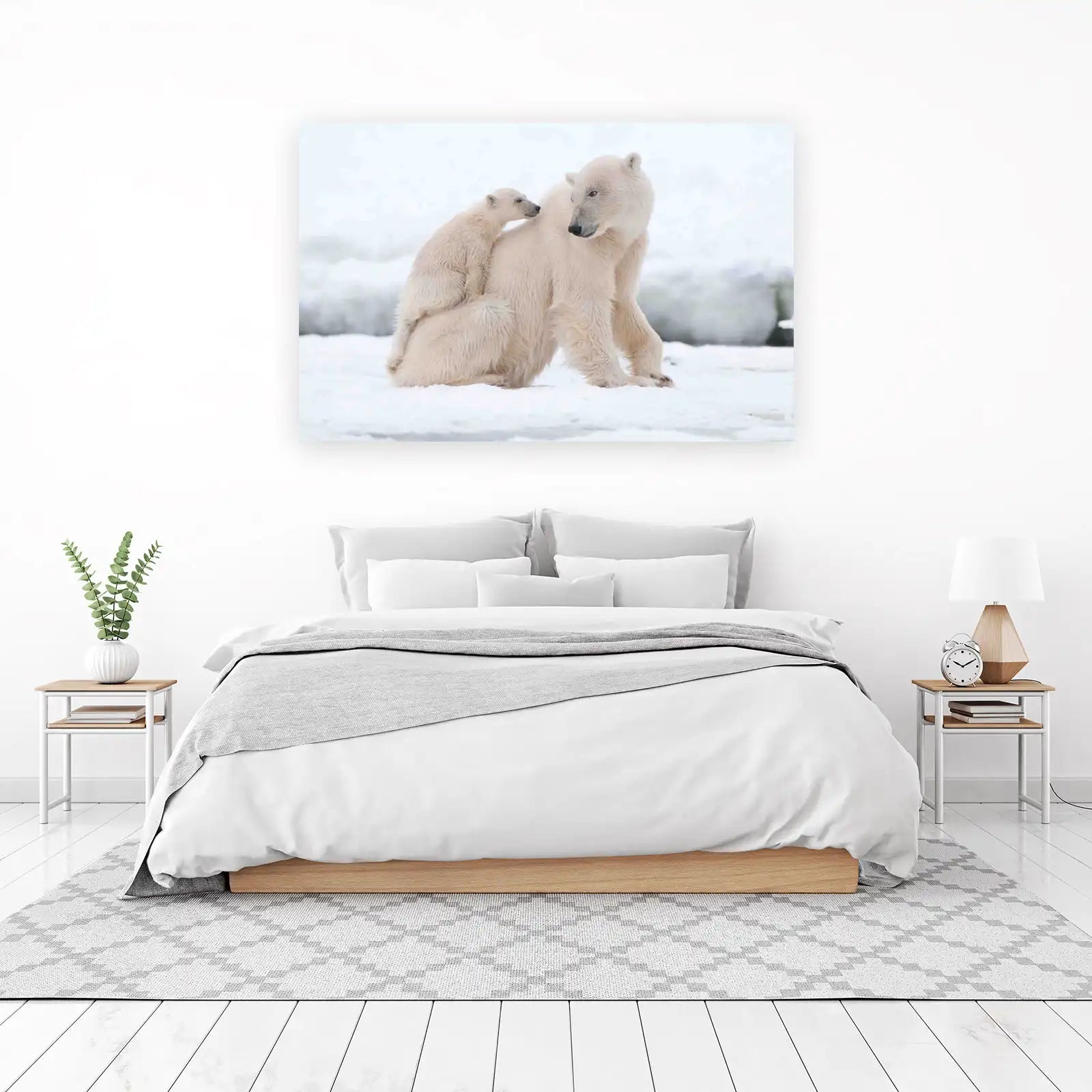 Polar Bear Cub & Mother Arctic Wall Art