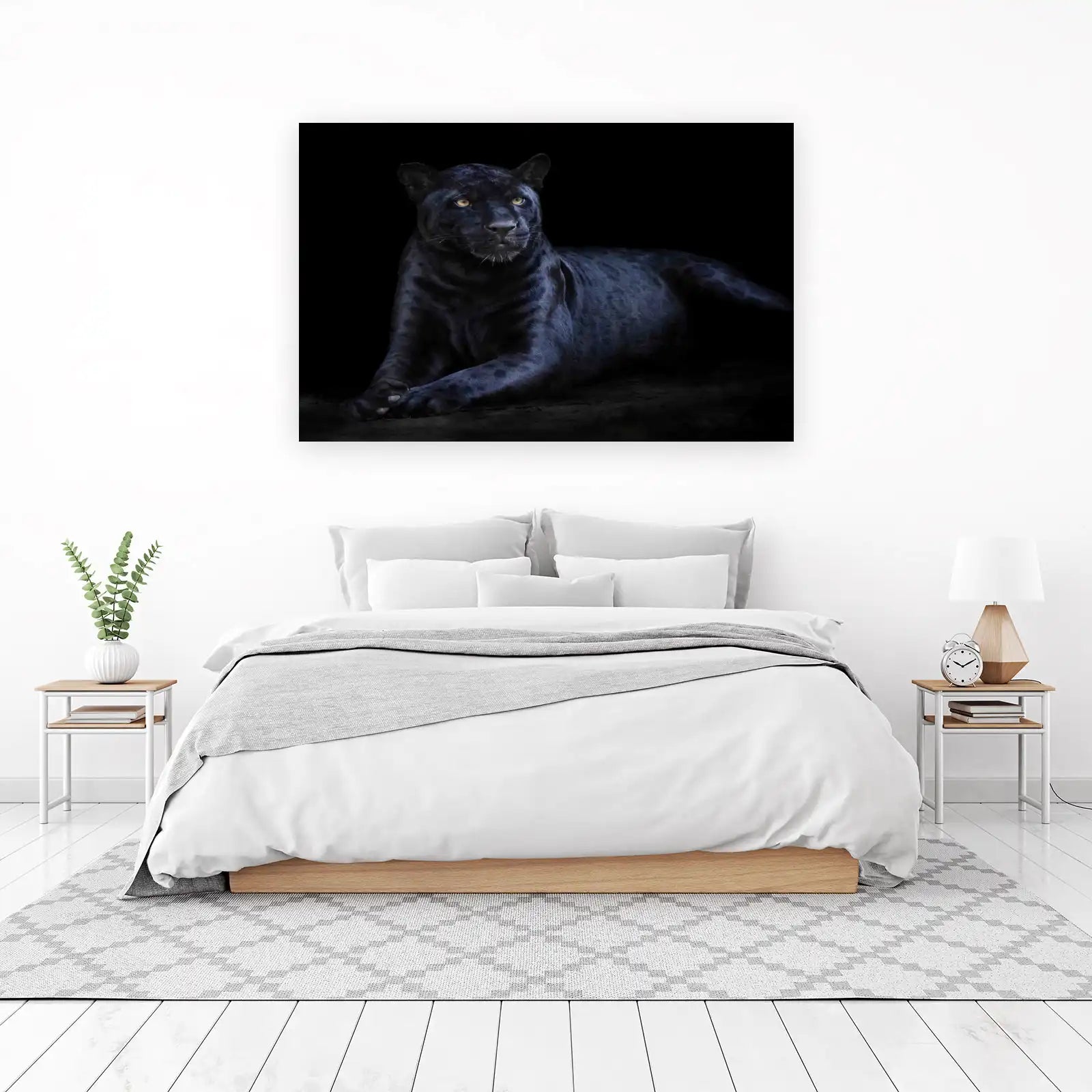 Majestic Black Panther Portrait Wall Art