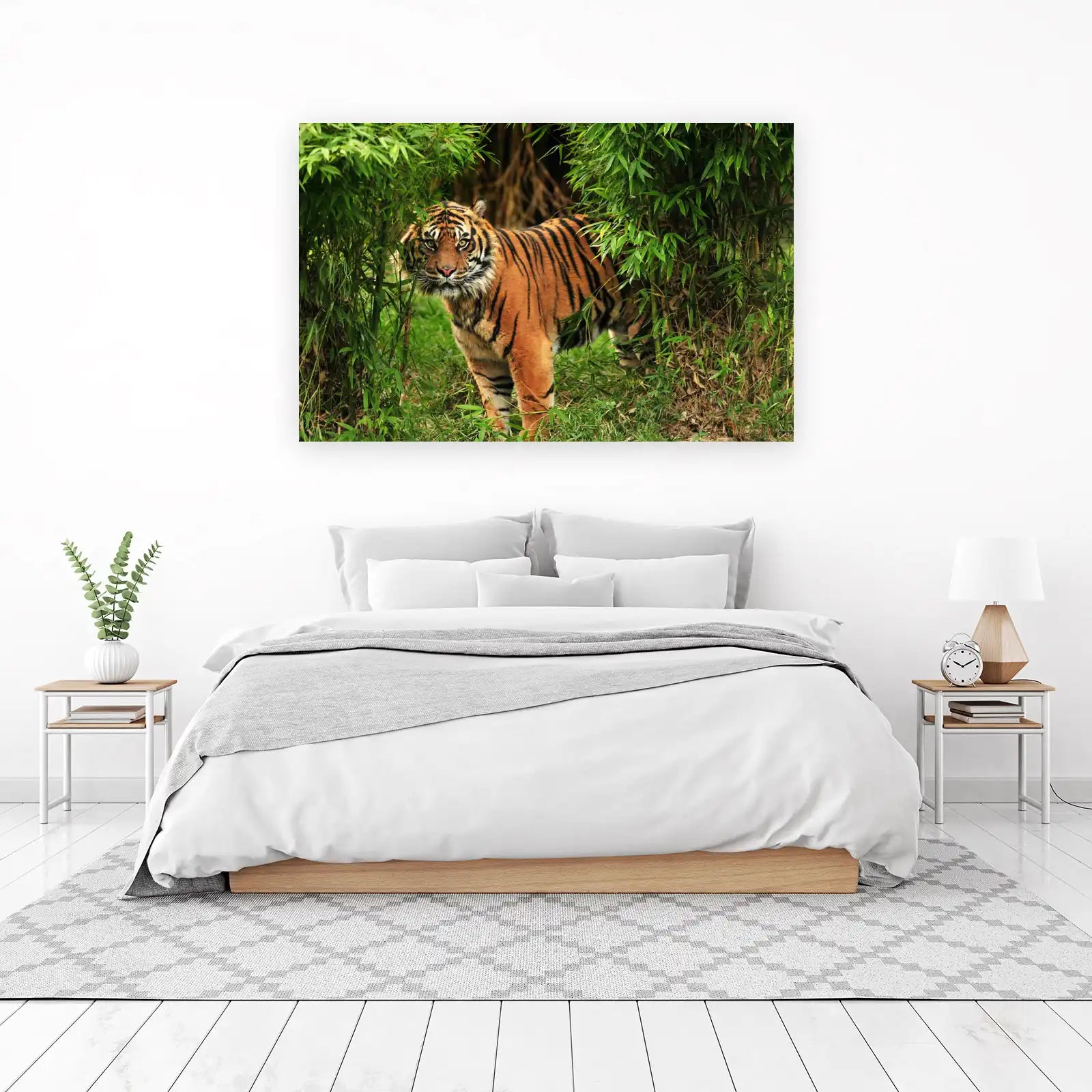 Majestic Tiger in Bamboo Forest Wall Art