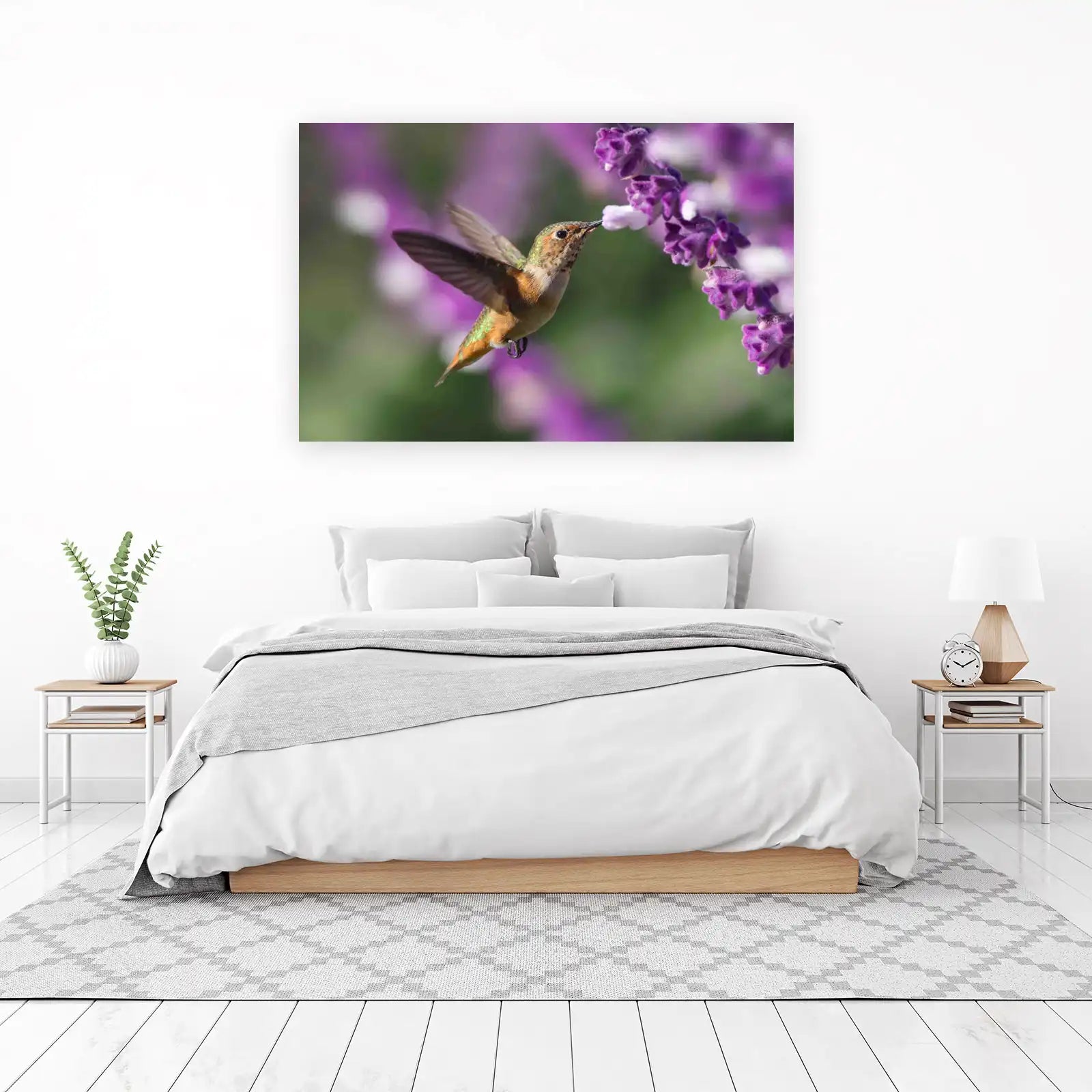 Hummingbird & Lavender Bloom Wall Art