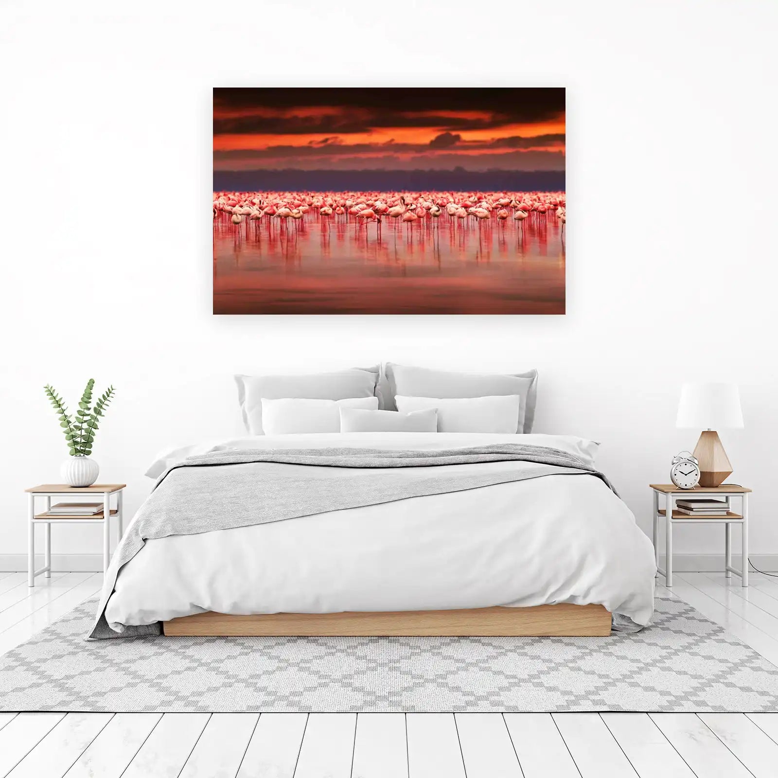 Flamingo Paradise Sunset Wall Art
