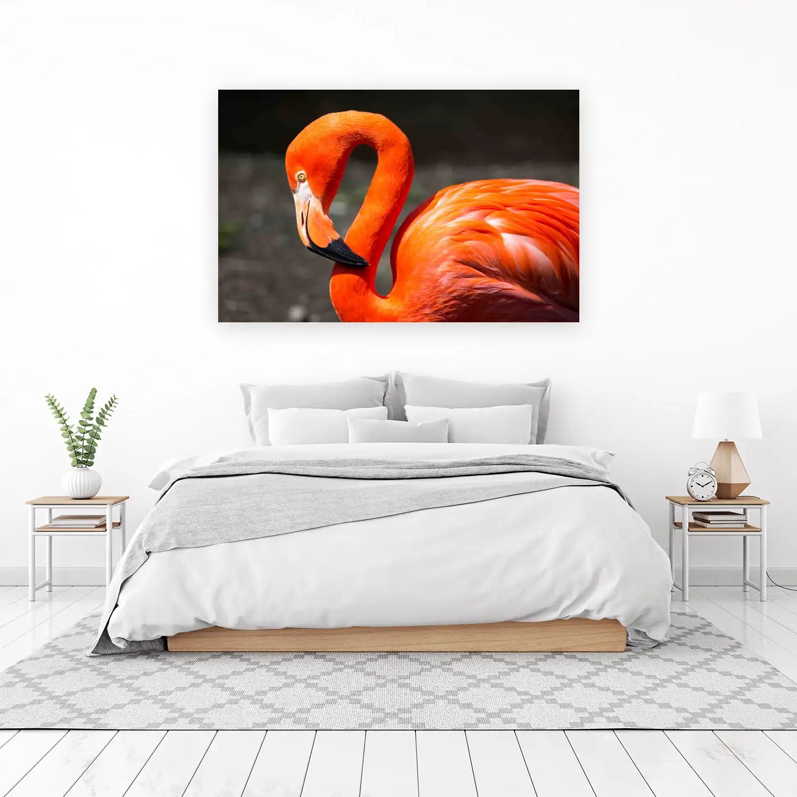 Vibrant Flamingo Close-Up Wall Art
