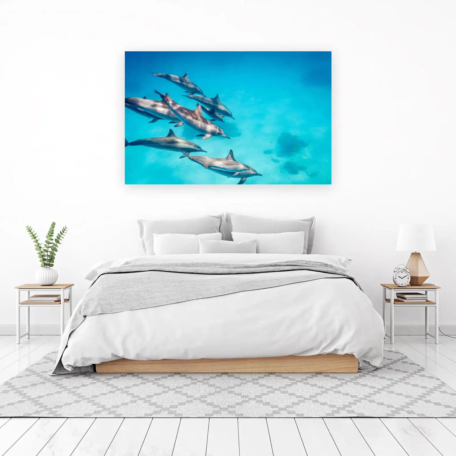 Majestic Dolphin Pod Ocean Wall Art
