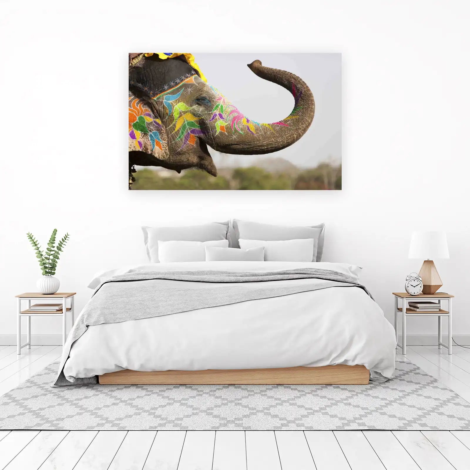 Vibrant Elephant Art Wall Art