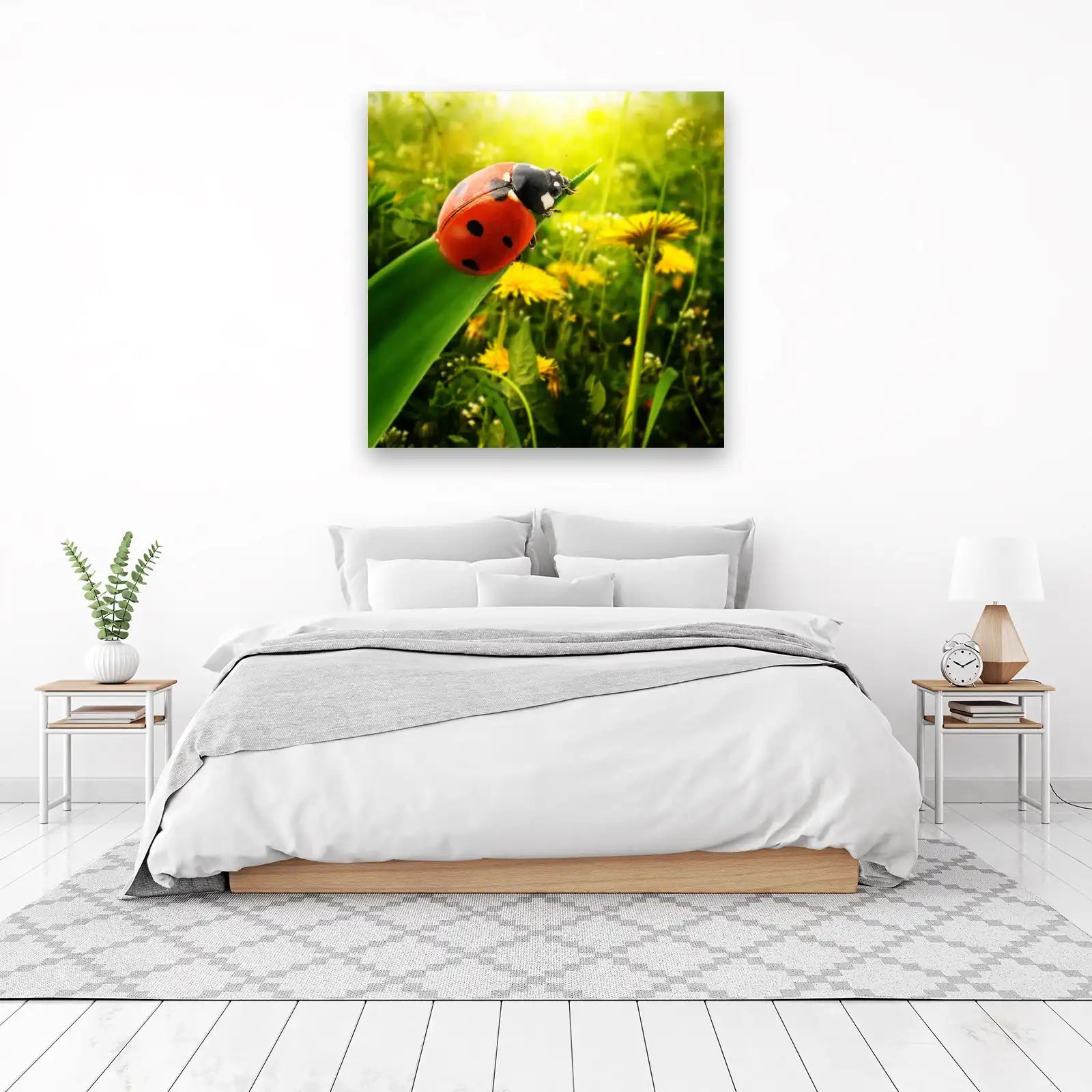 Lucky Ladybug Nature Garden Wall Art