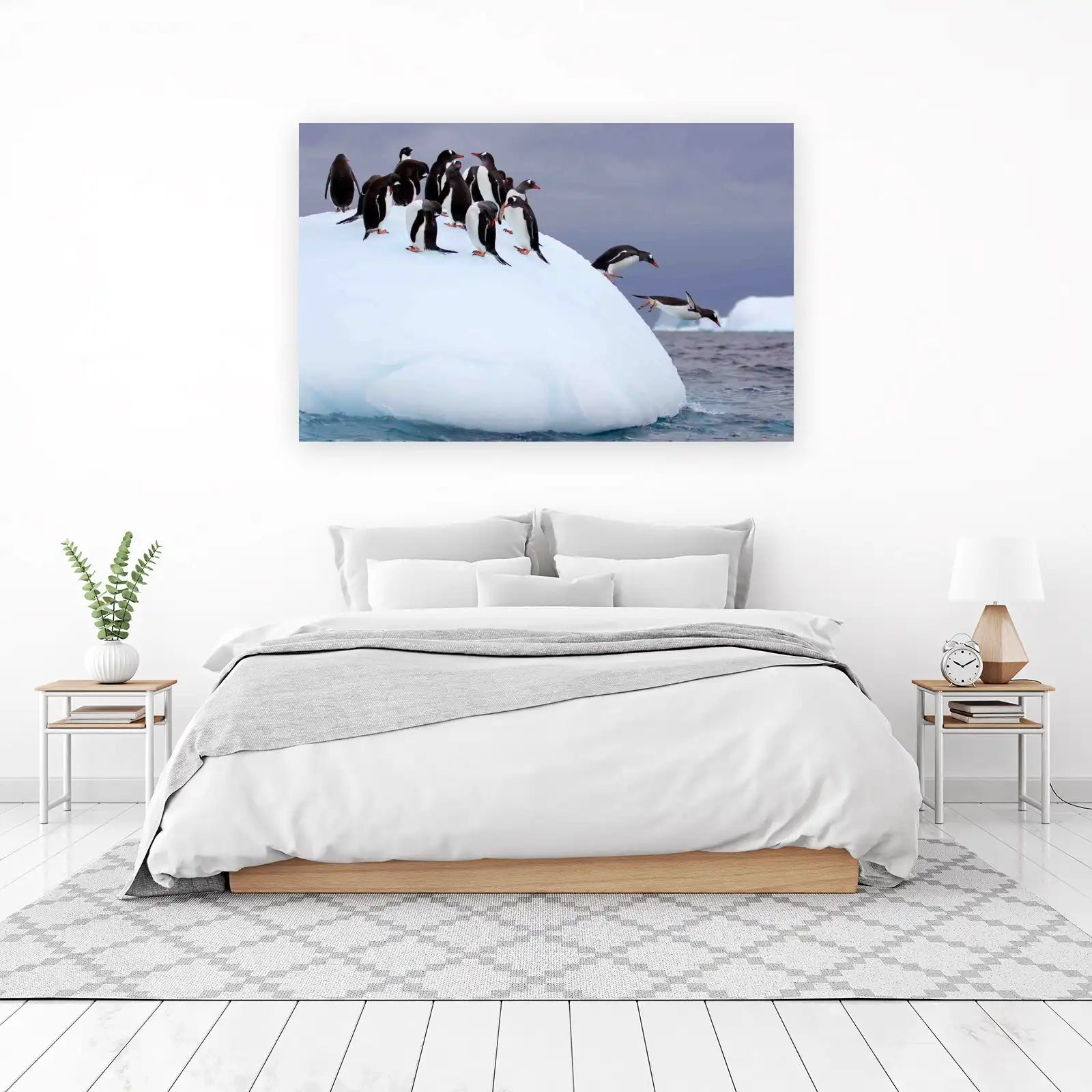 Penguins Jumping Arctic Adventure Wall Art