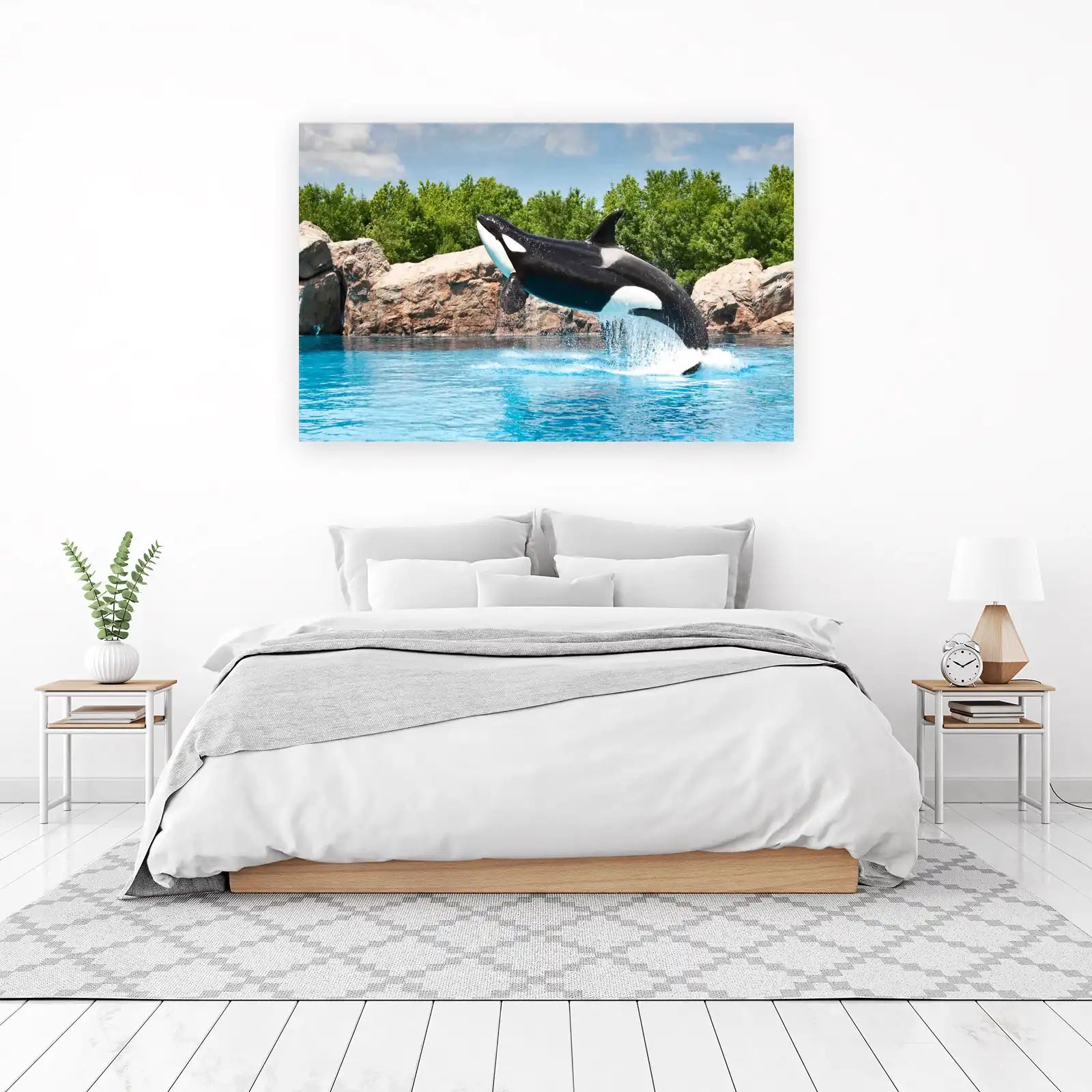 Majestic Orca Breach Ocean Wall Art