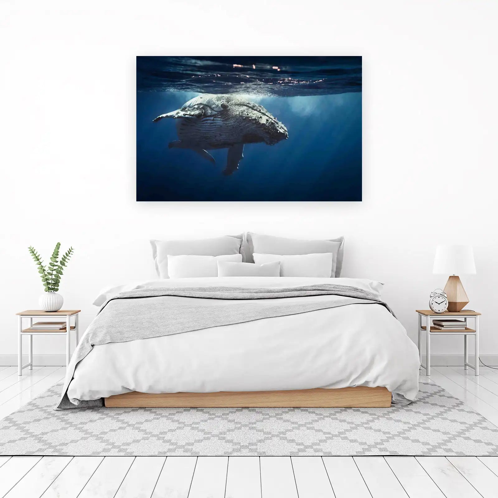 Majestic Humpback Whale Underwater Wall Art