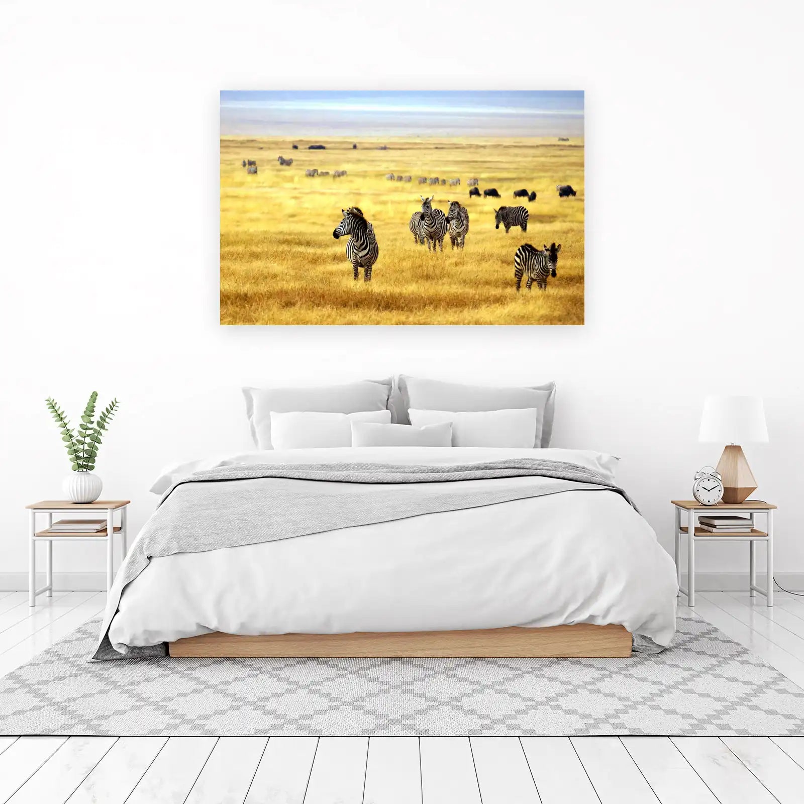 Majestic Zebra Herd Safari Wall Art