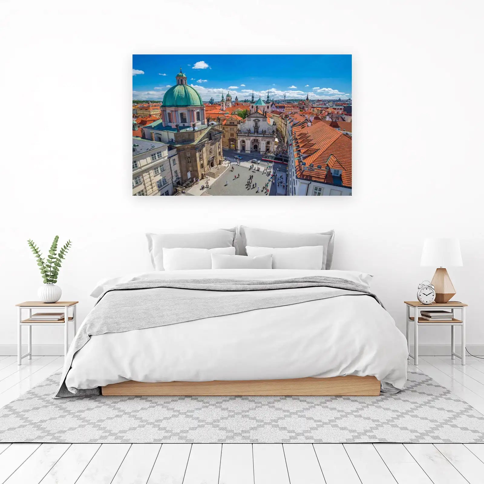 Prague Cityscape Dome & Rooftops Wall Art
