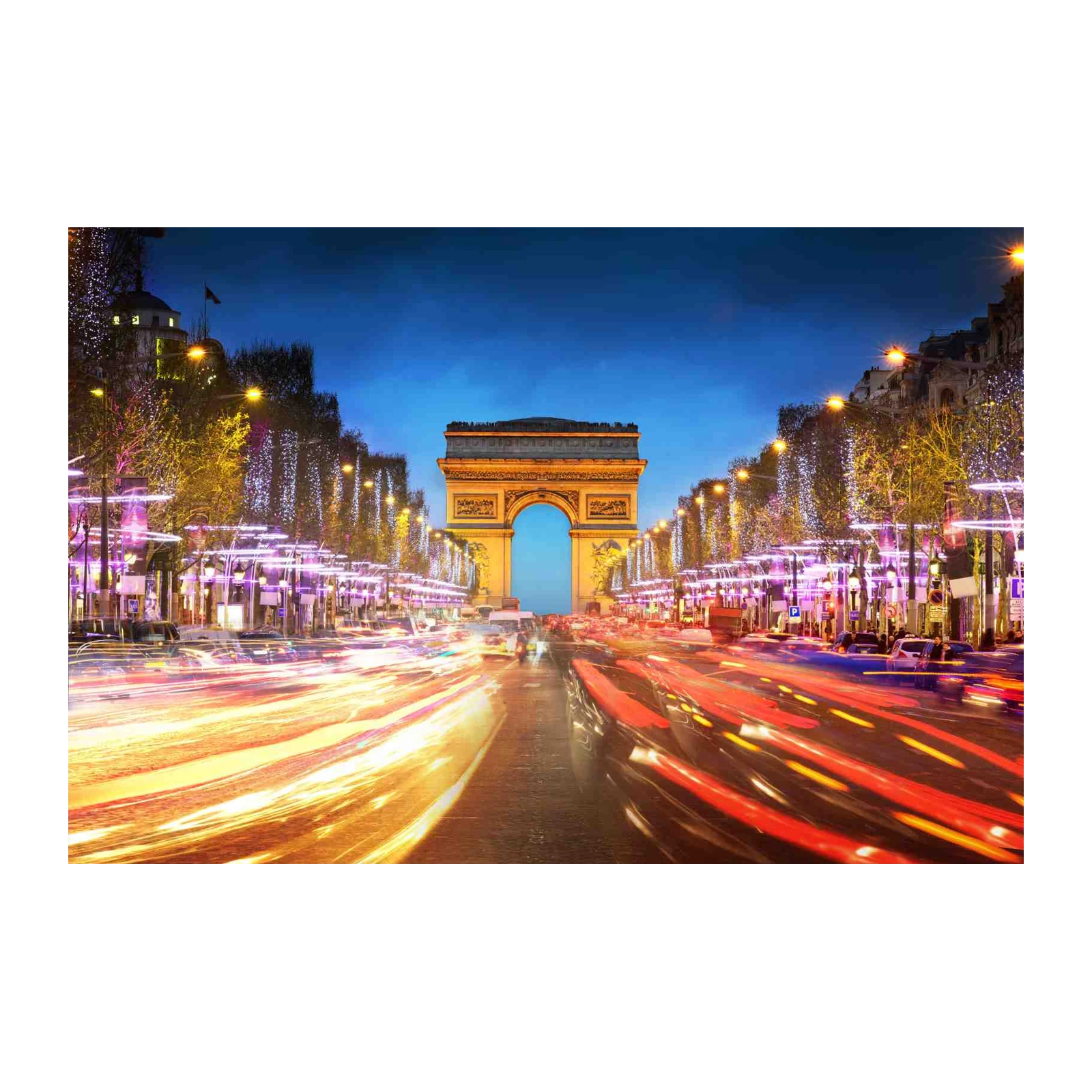 Parisian Night Lights Arc de Triomphe Wall Art