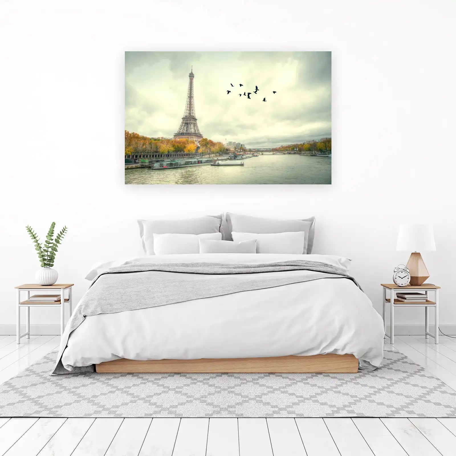 Parisian Eiffel Tower & Seine River Wall Art