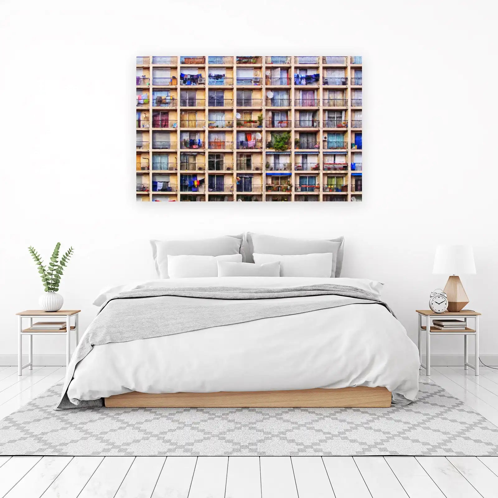 Urban Balconies Impressionist Wall Art