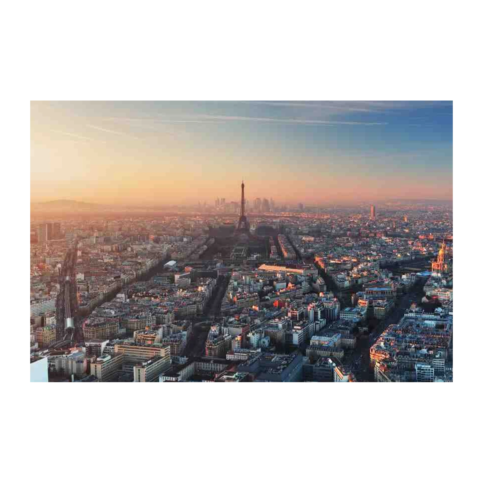 Parisian Sunset Eiffel Tower Panorama Wall Art
