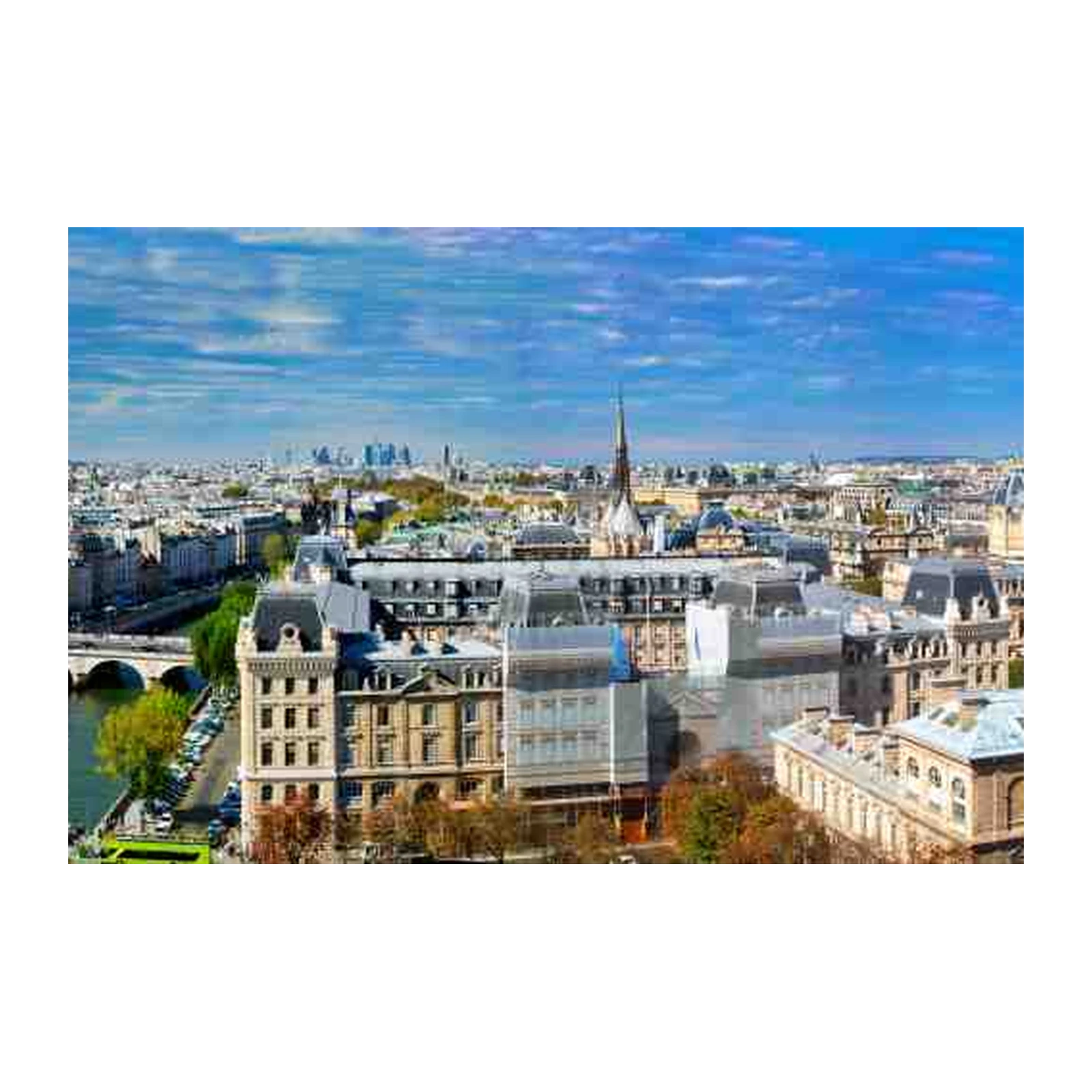 Paris Skyline Gargoyle View Wall Art