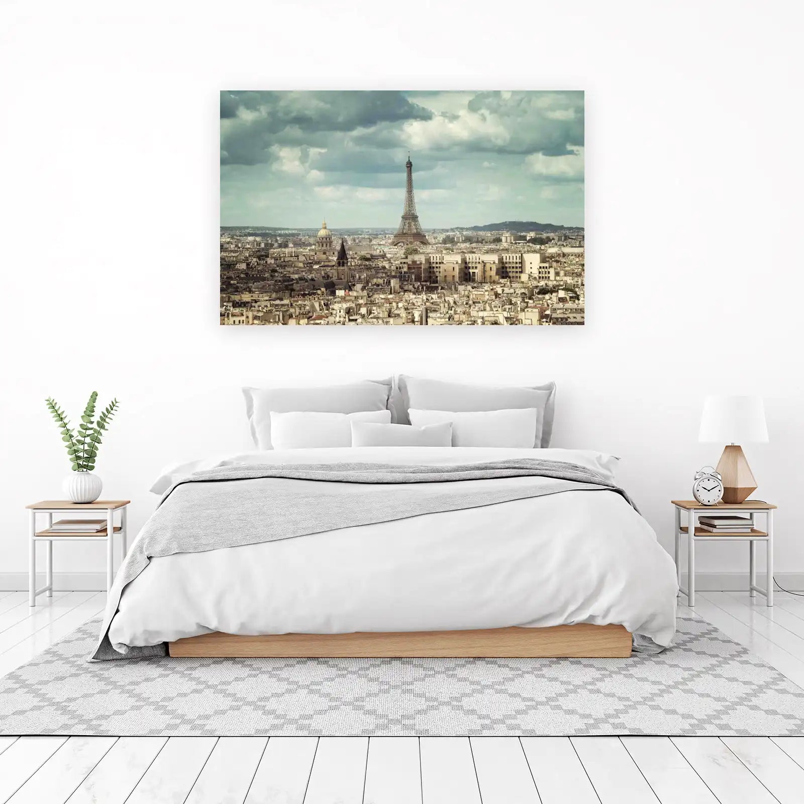 Eiffel Tower Paris Skyline Vintage Wall Art