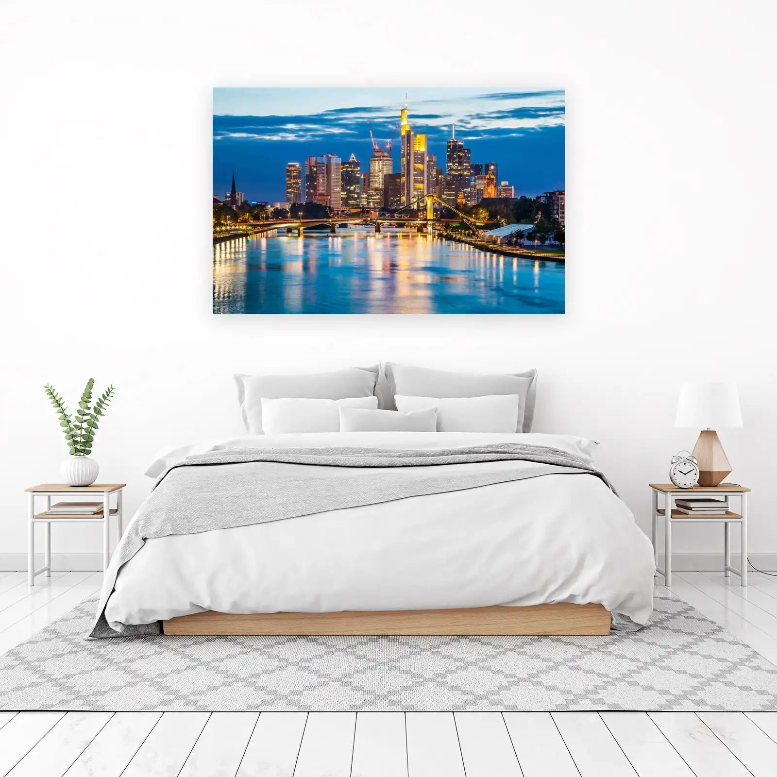 Frankfurt Skyline at Dusk Wall Art