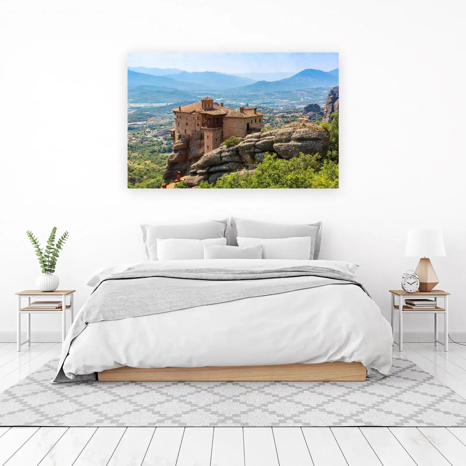 Meteora Monastery Greece Mountain Landscape Wall Art