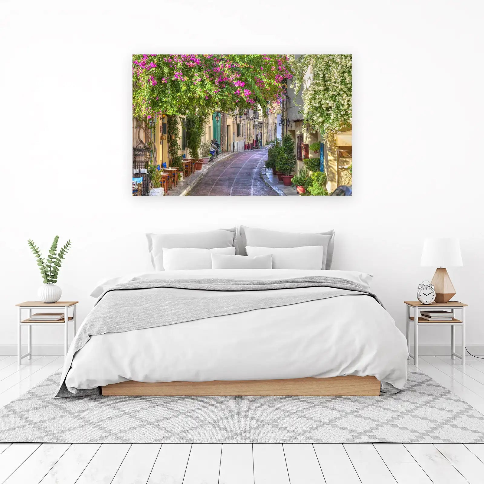 Charming Athens Street Floral Wall Art