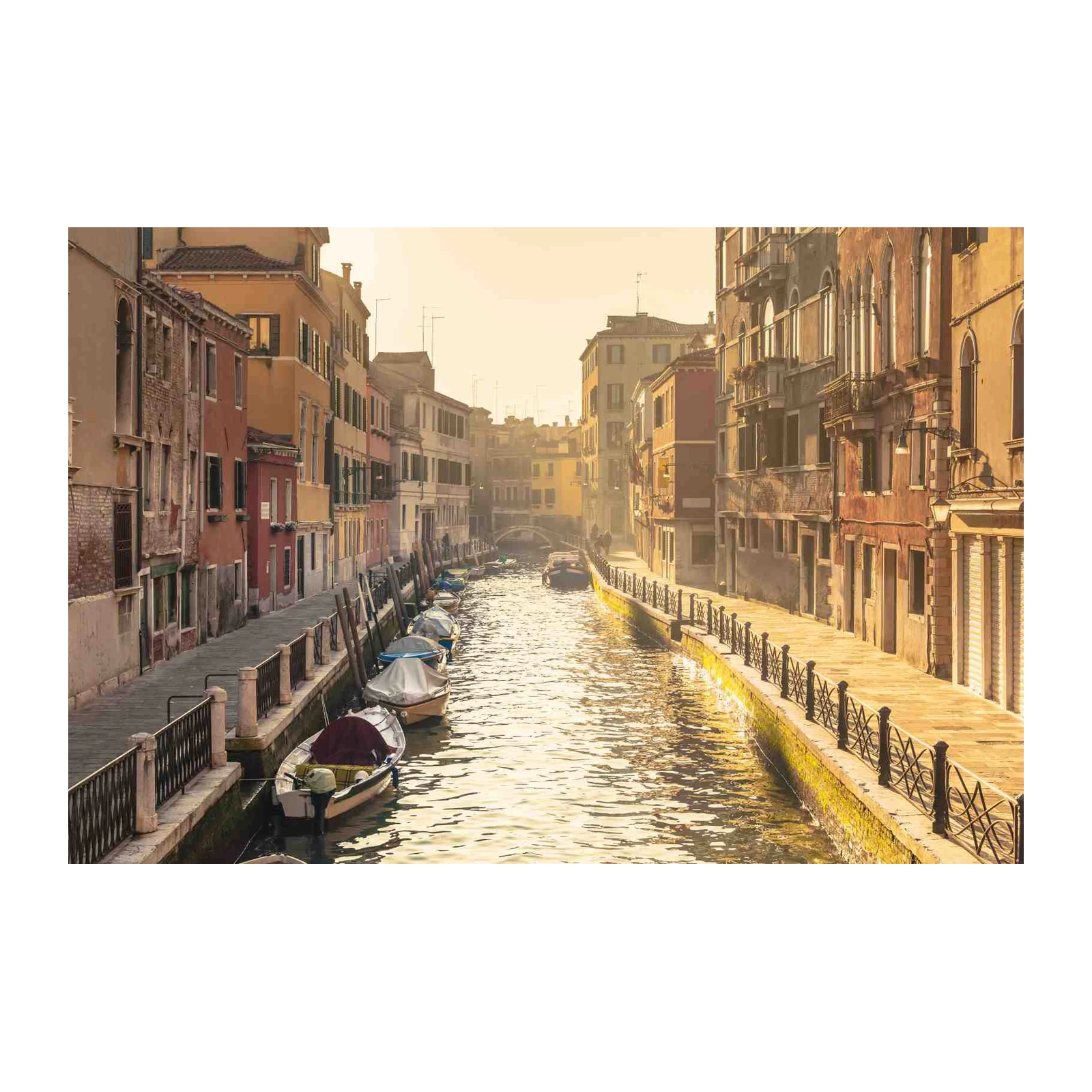 Serene Venice Canal Golden Hour Wall Art
