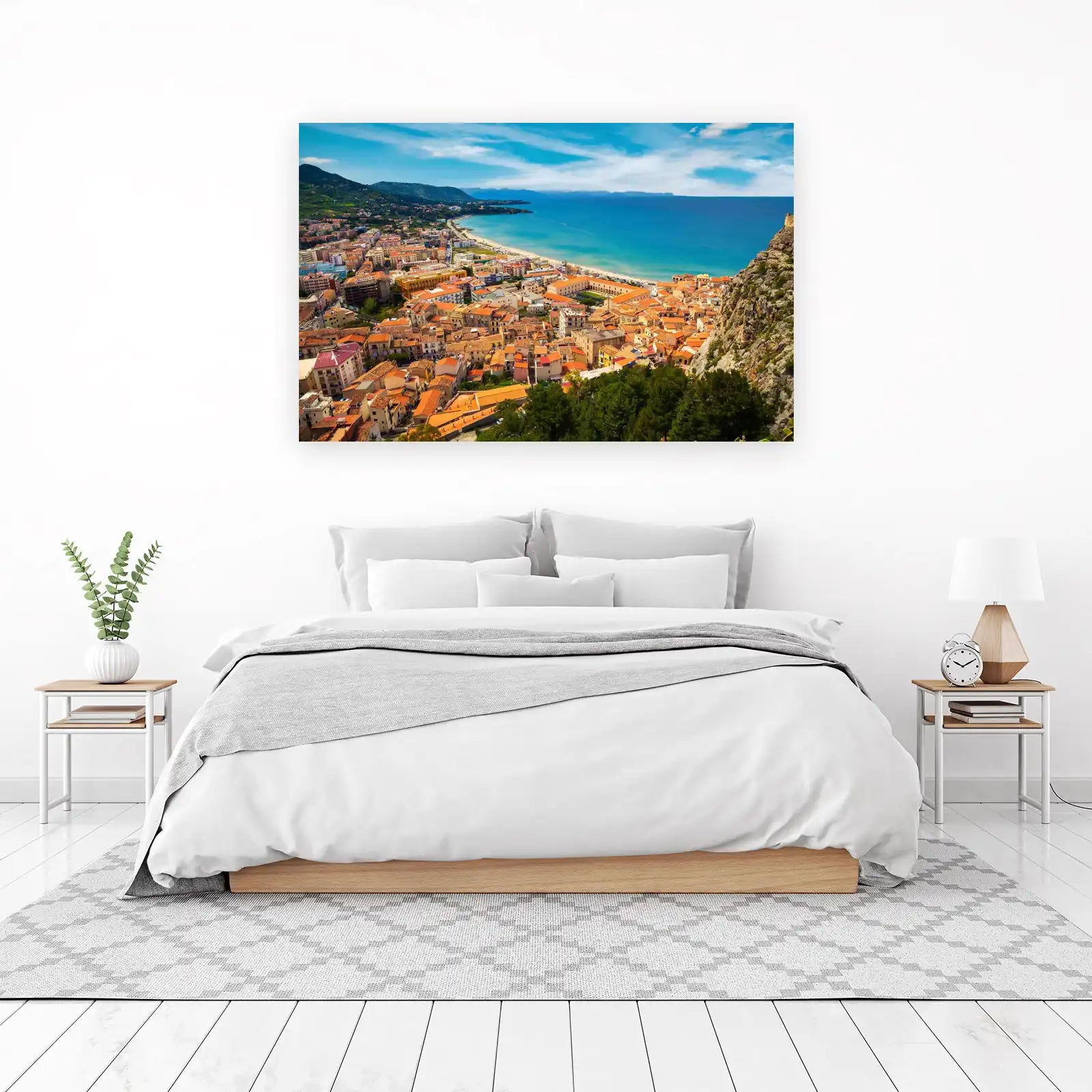 Vibrant Italian Coastal Town Wall Art