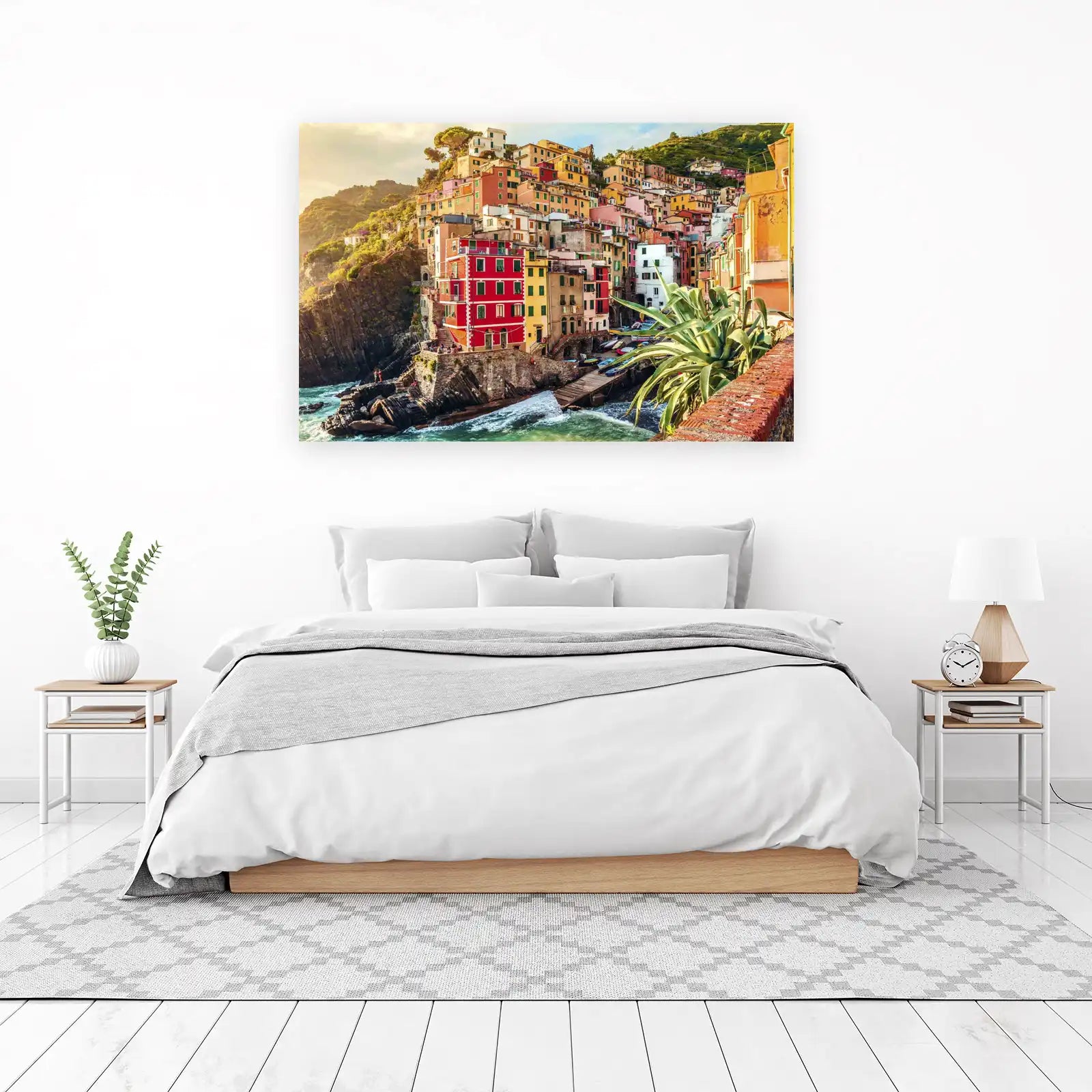 Vibrant Riomaggiore Italian Village Wall Art