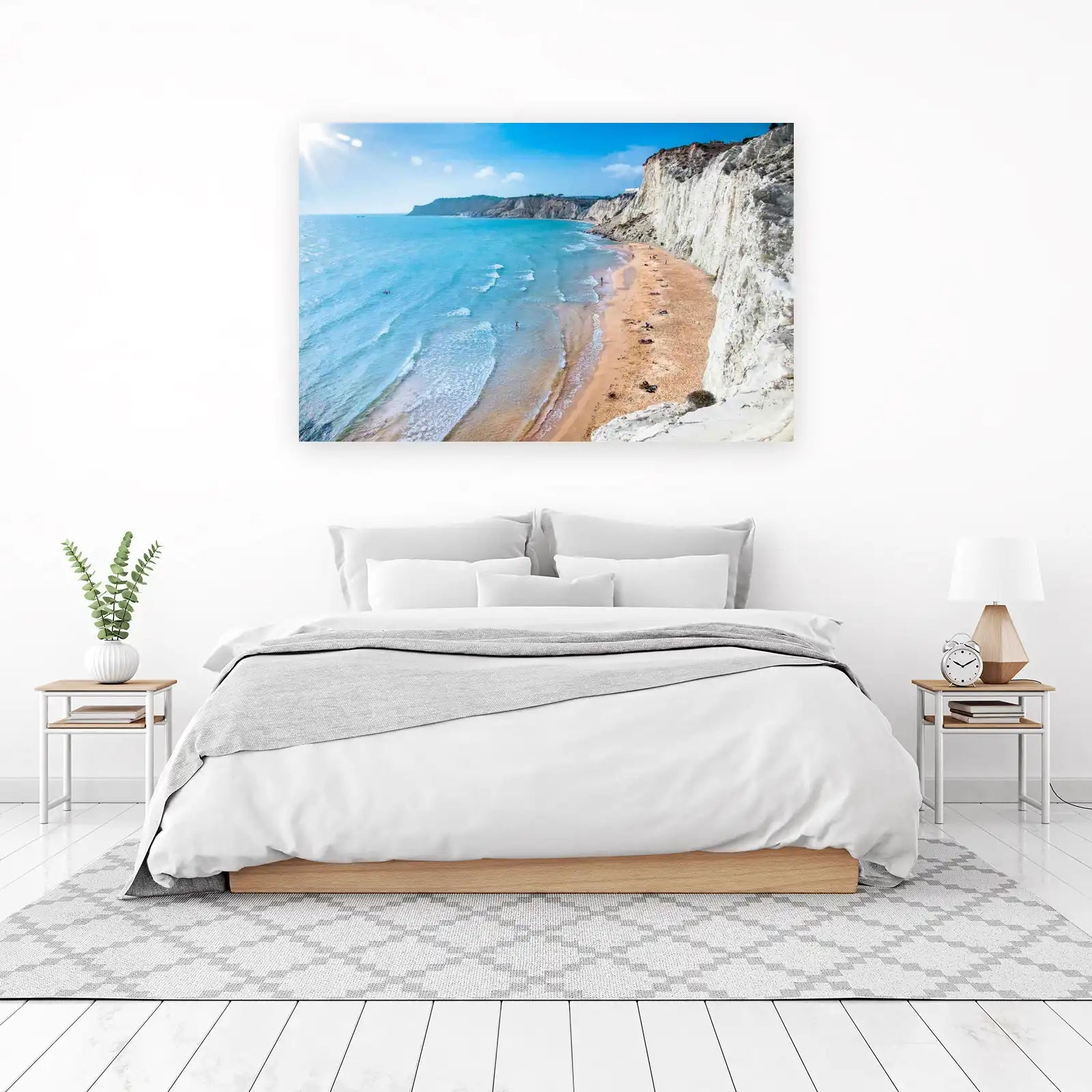 Stunning Mediterranean Beach Cliffs Wall Art