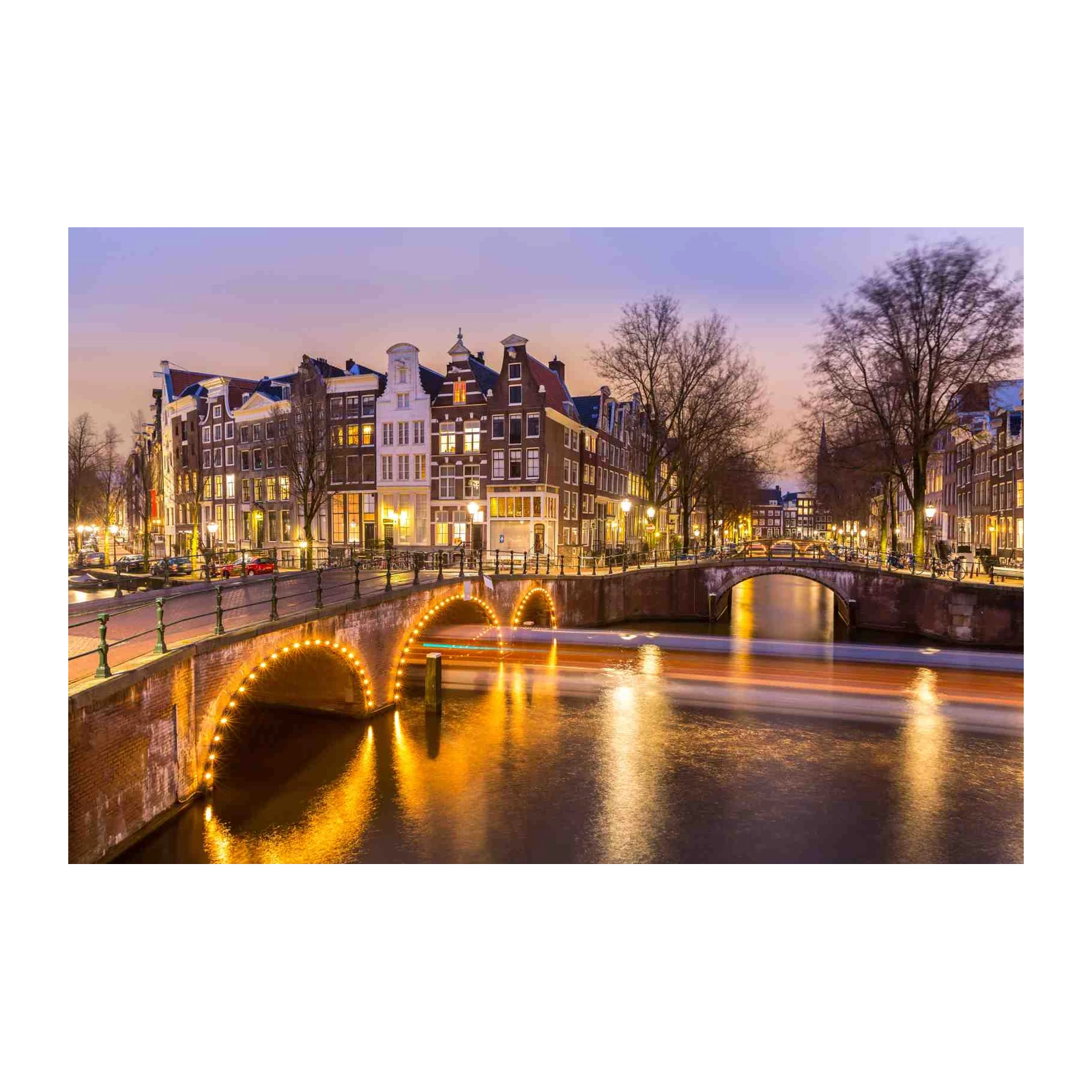 Enchanting Amsterdam Canal Bridge Wall Art