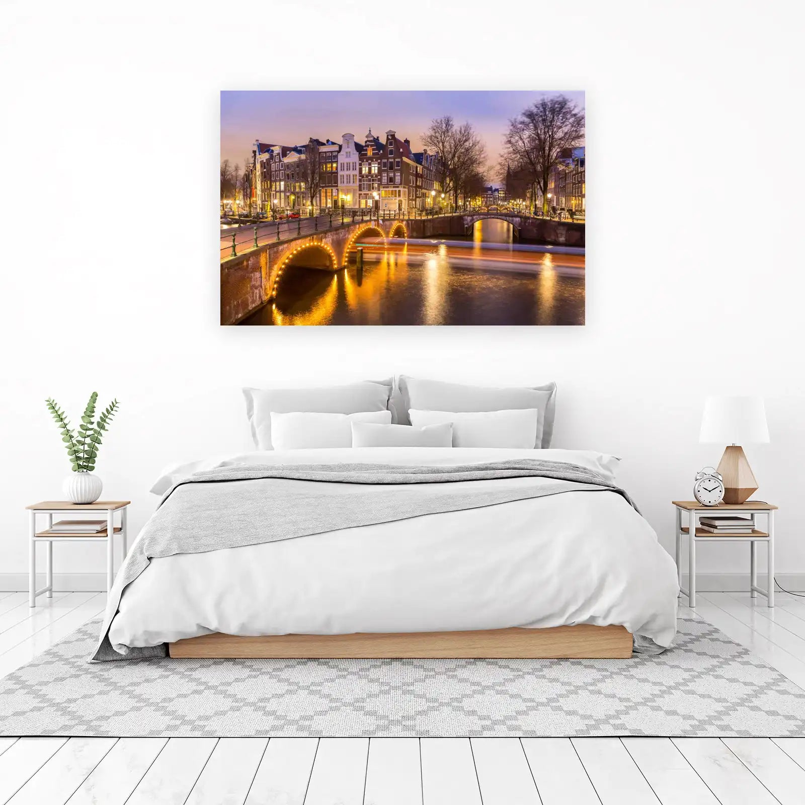 Enchanting Amsterdam Canal Bridge Wall Art