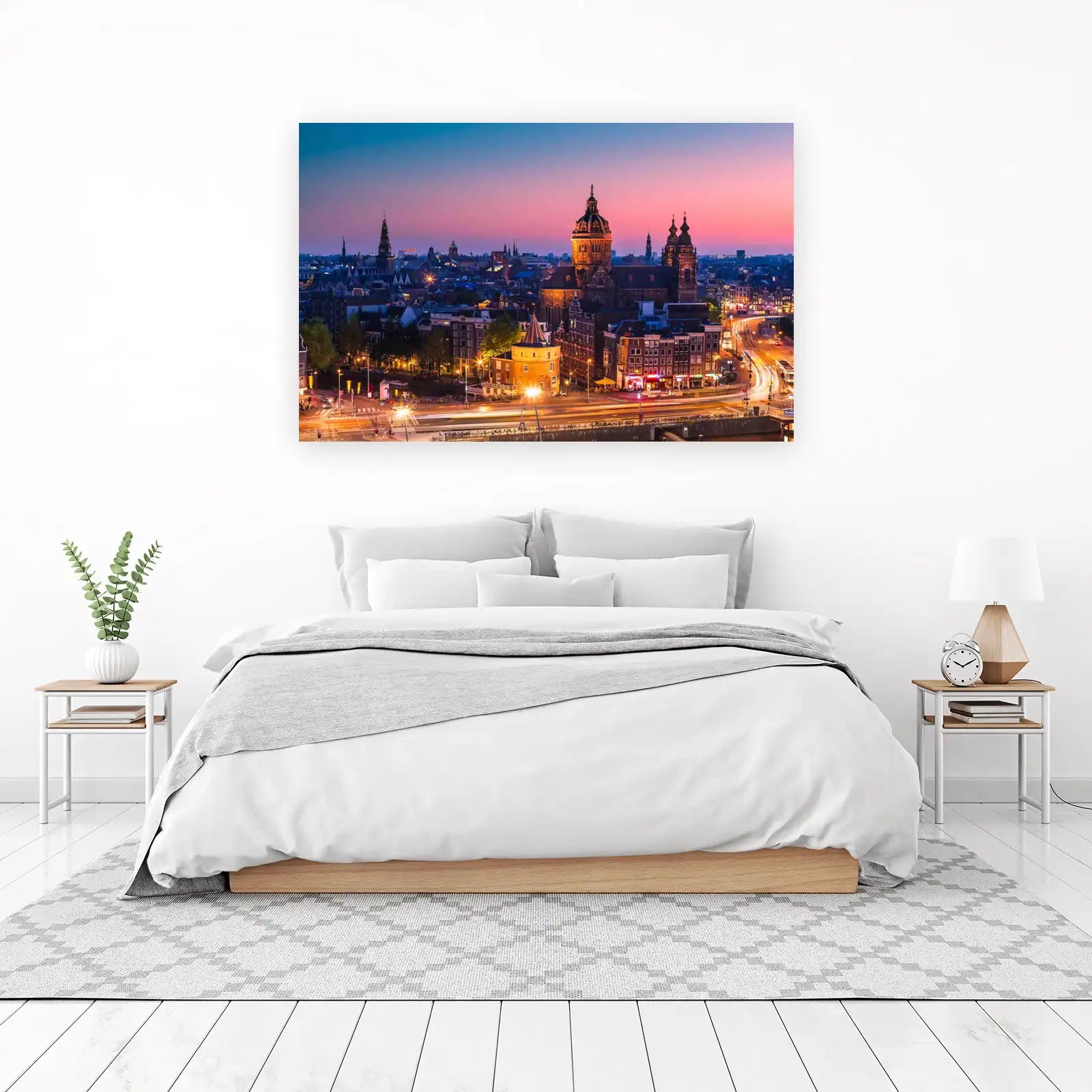 Amsterdam Skyline Twilight Wall Art
